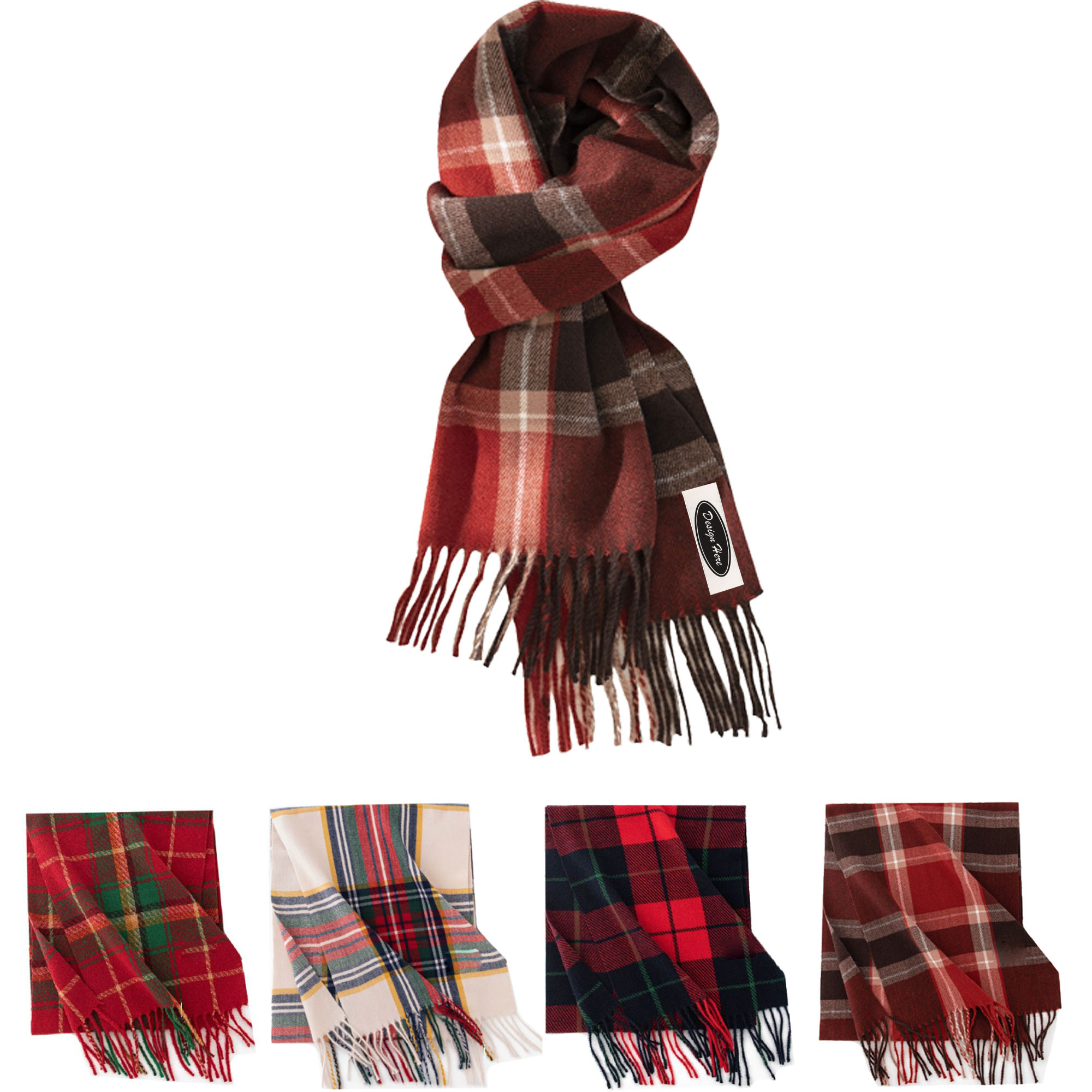 Seasonal Autumn/Winter Checkered Scarf 2