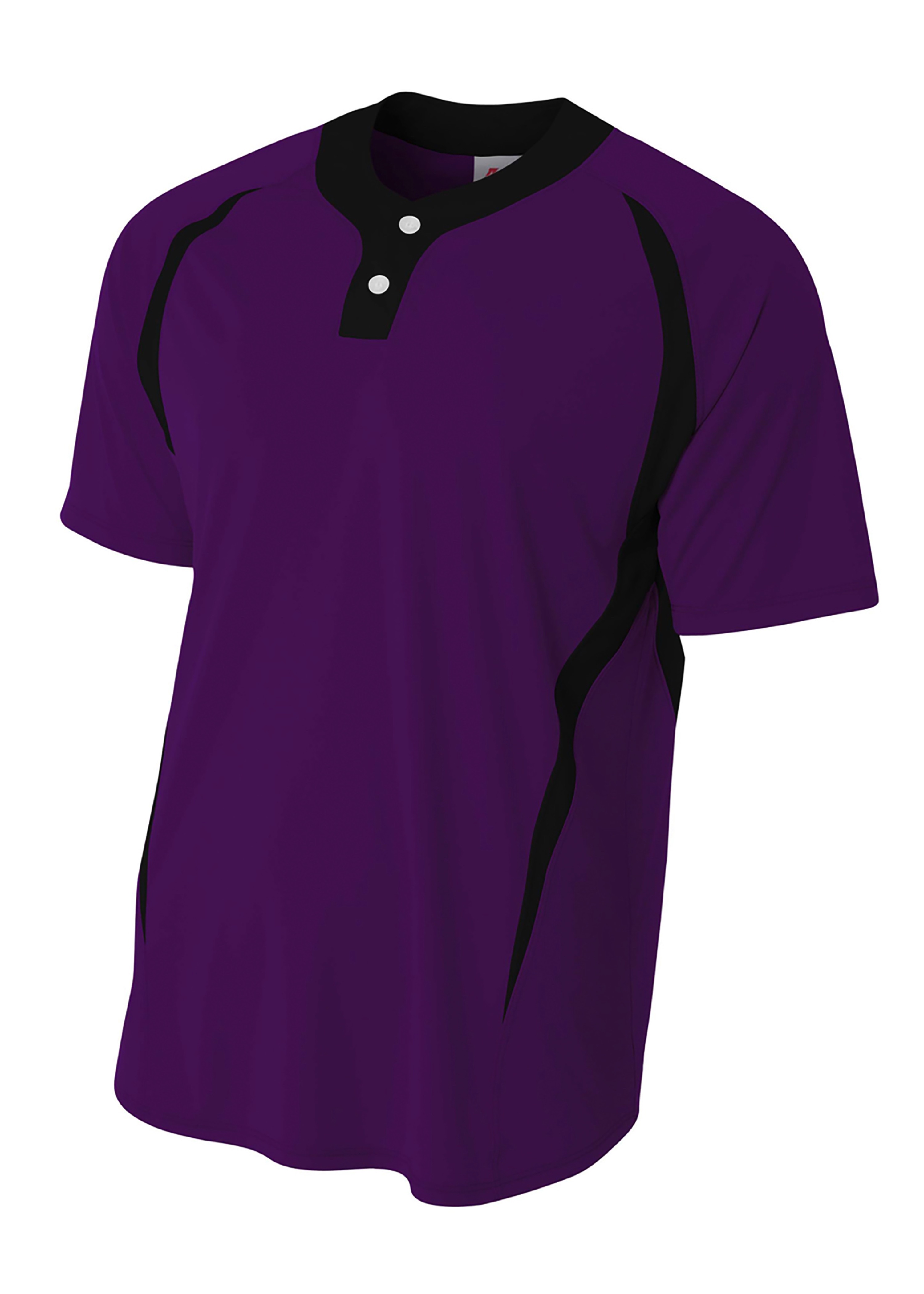 A4 2-Button Color Block Henley 3