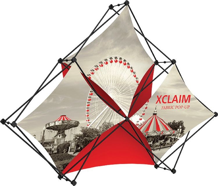 Xclaim 8ft Tabletop Quad Pyramid Fabric Popup Display Kit 02