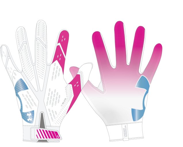 UA Blur Kids' Football Gloves 7