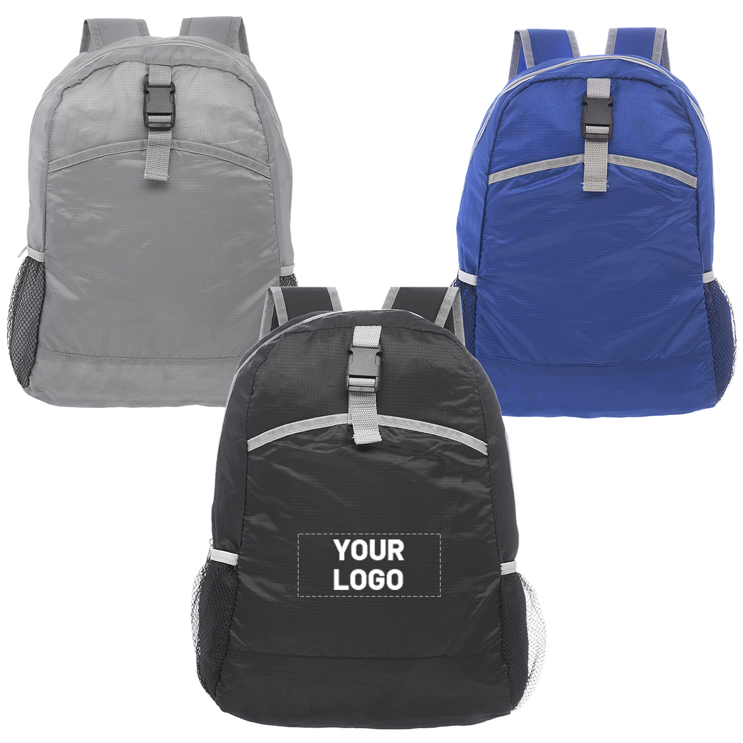 Foldable Backpack with Two Side Mesh Pockets 2