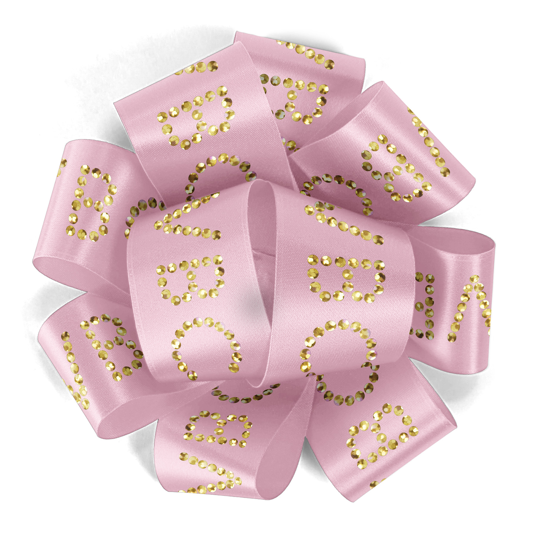 1½" Badge Satin Bow - Sparkle 21