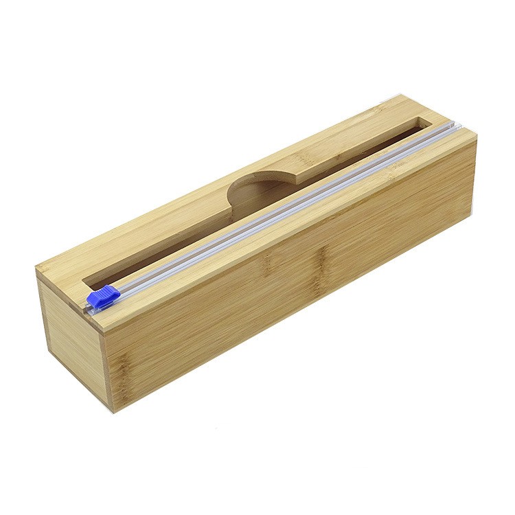 Bamboo Wooden Foil And Plastic Wrap Organizer (1 Grid) 3