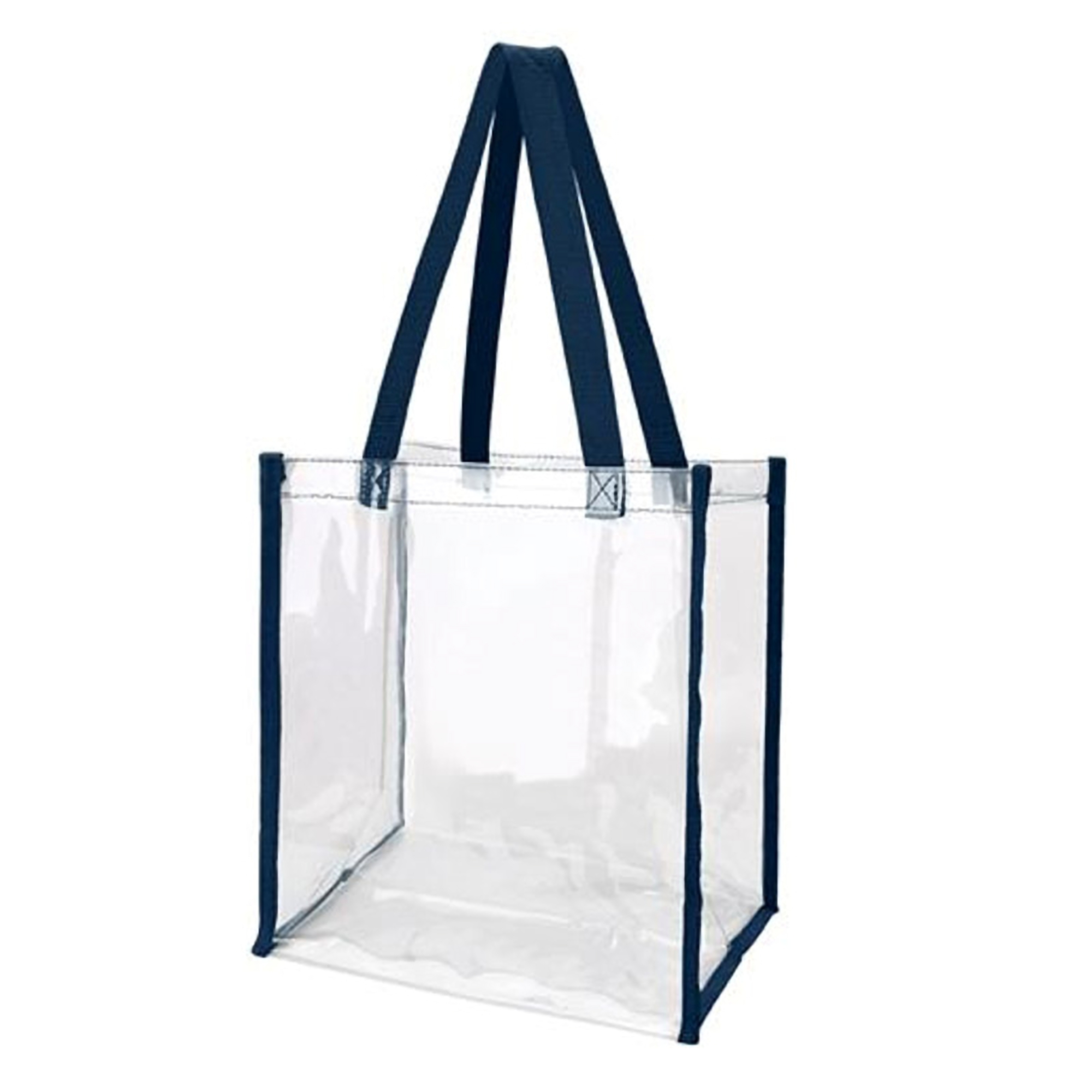 Color Handle Clear Plastic Tote Bag 5