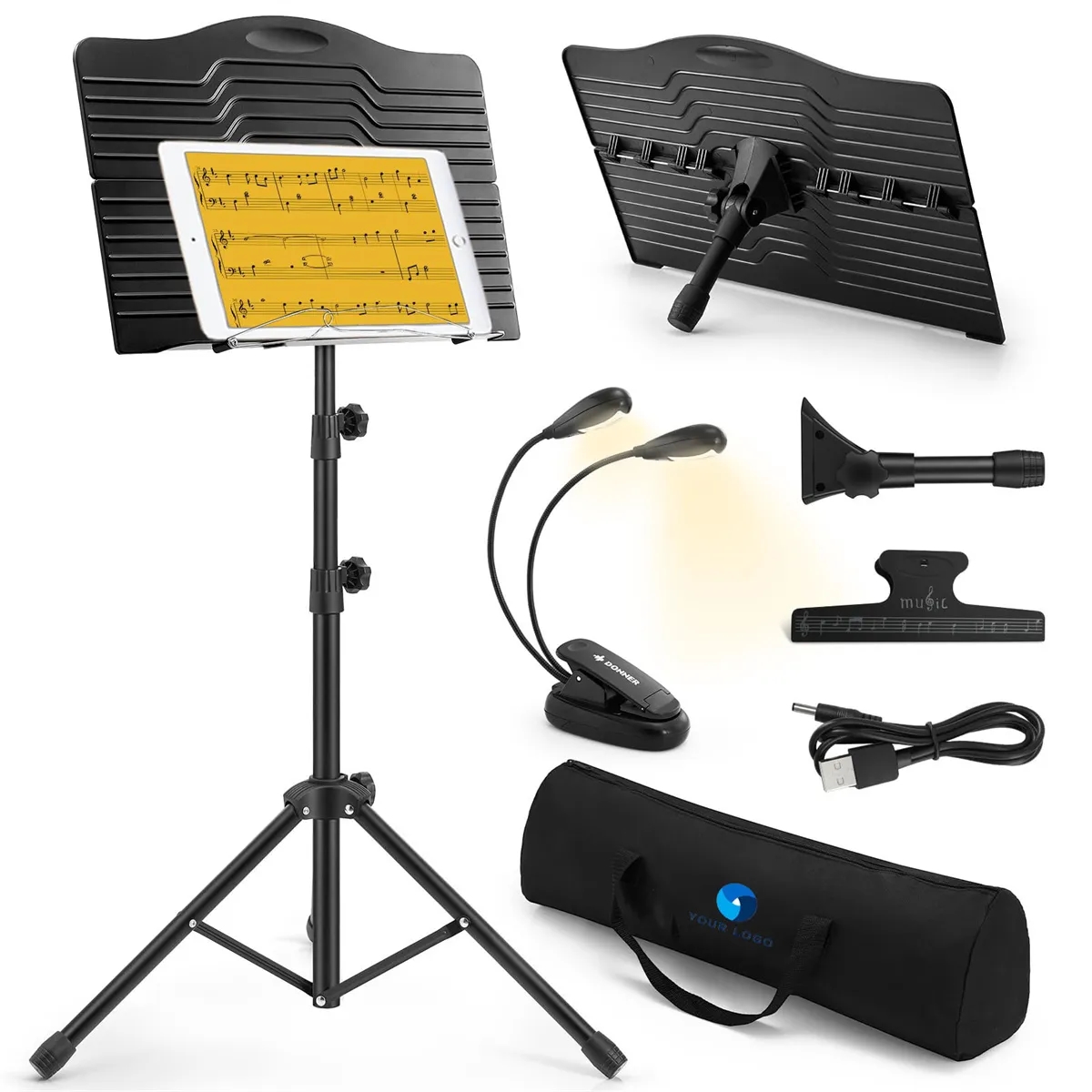 Donner Sheet Music Stand with Light 2