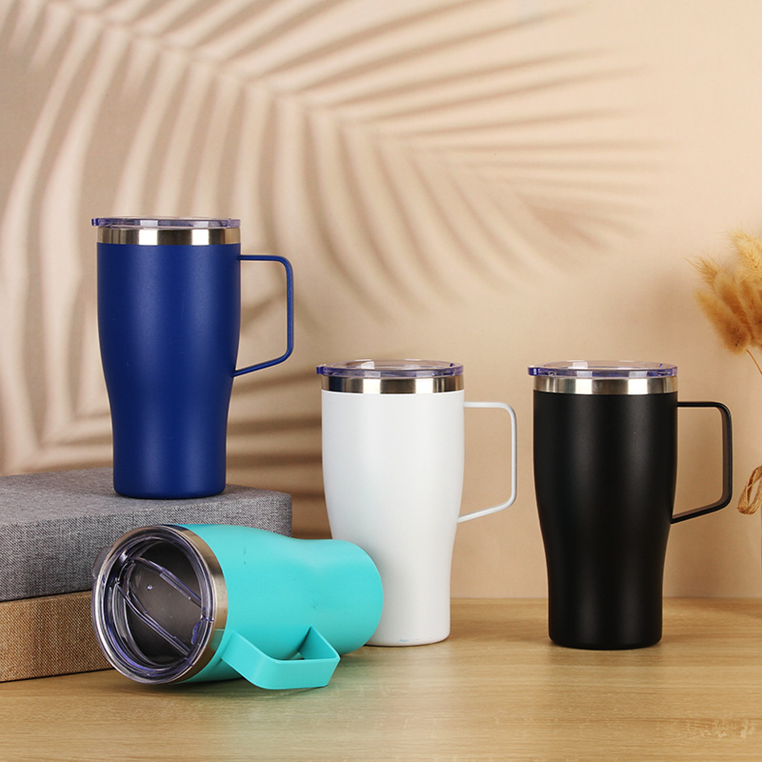 30Oz Vacuum Insulated Stainless Steel Tumbler With Handle 3