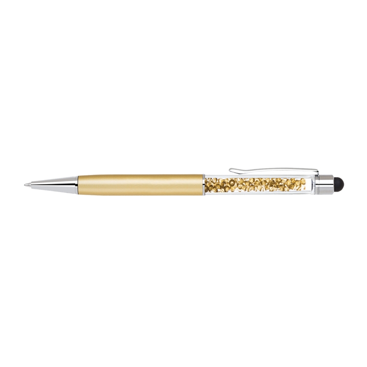 Brass stylus pen with matching crystals and barrel colors 22