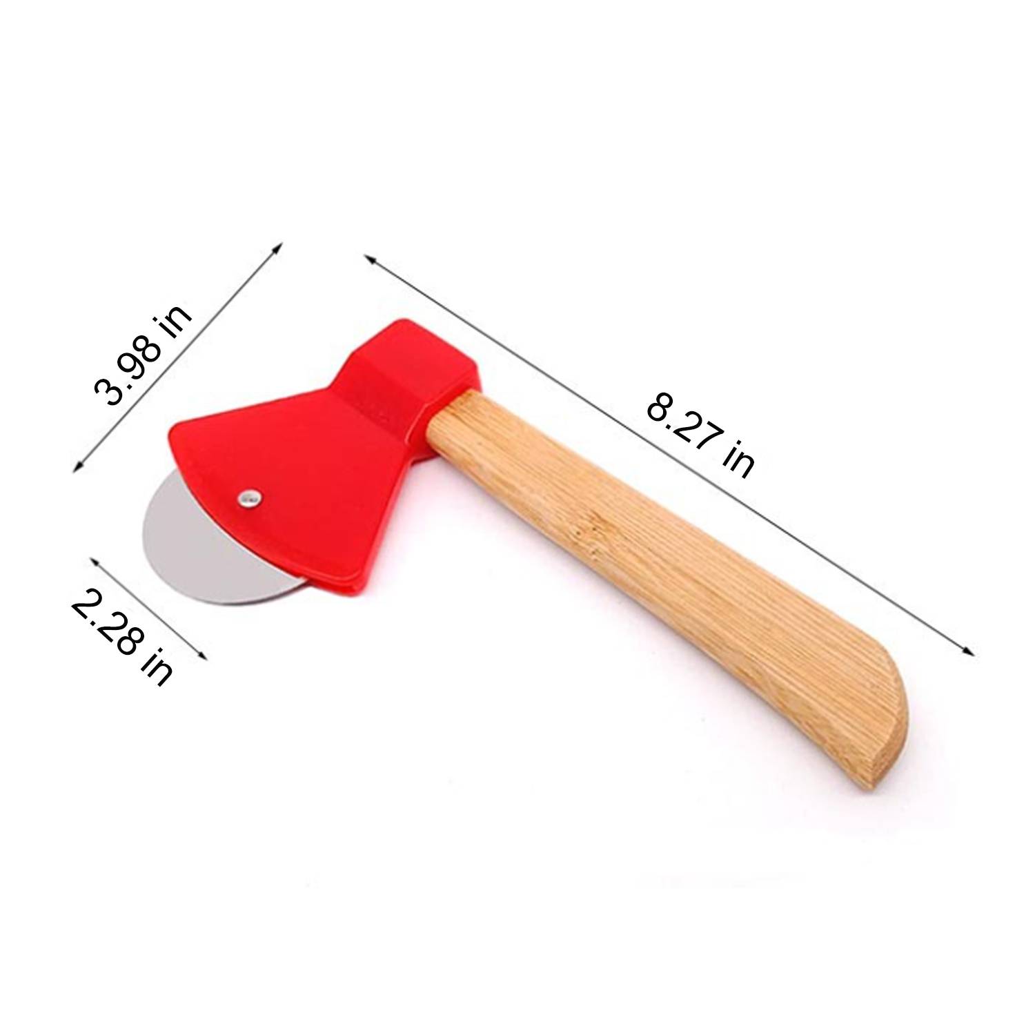 Ergonomic Bamboo Axe Pizza Cutter 5