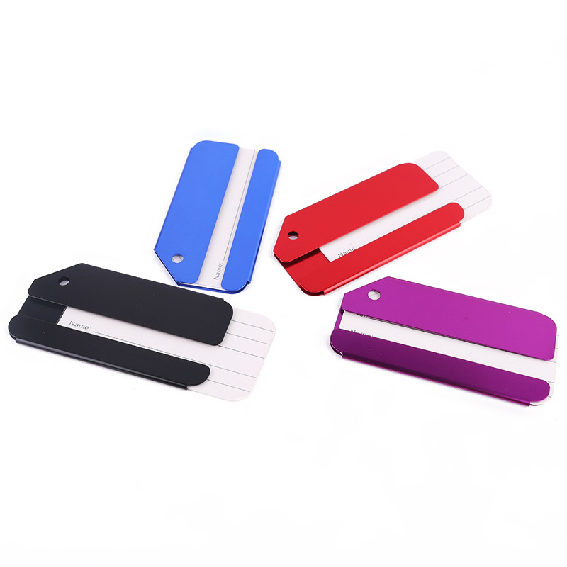 Aluminum Alloy Travel Luggage Tag w/Stainless Steel Rope 8