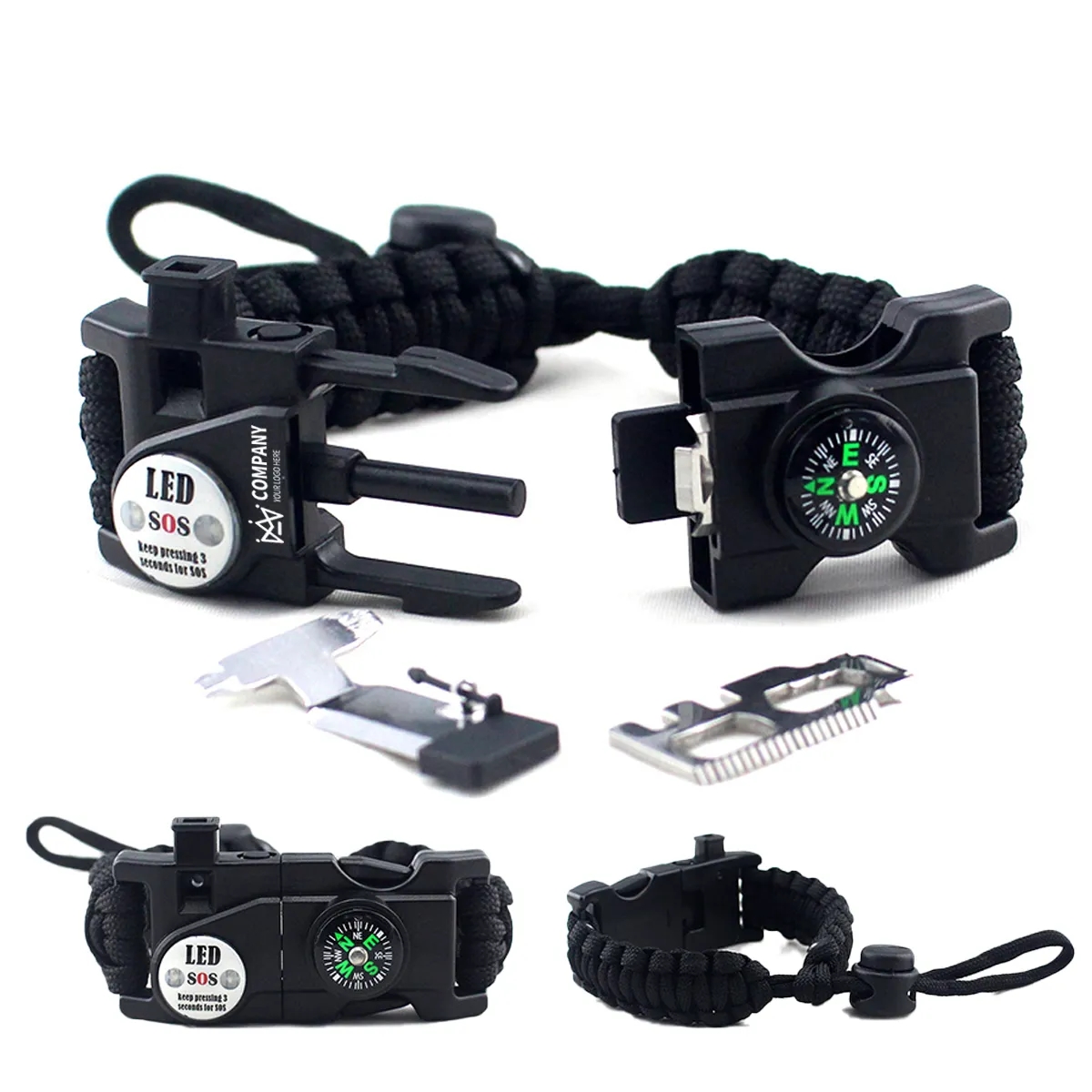 Sports Paracord Bracelet Adjustable with 20 Emergency Tools 4