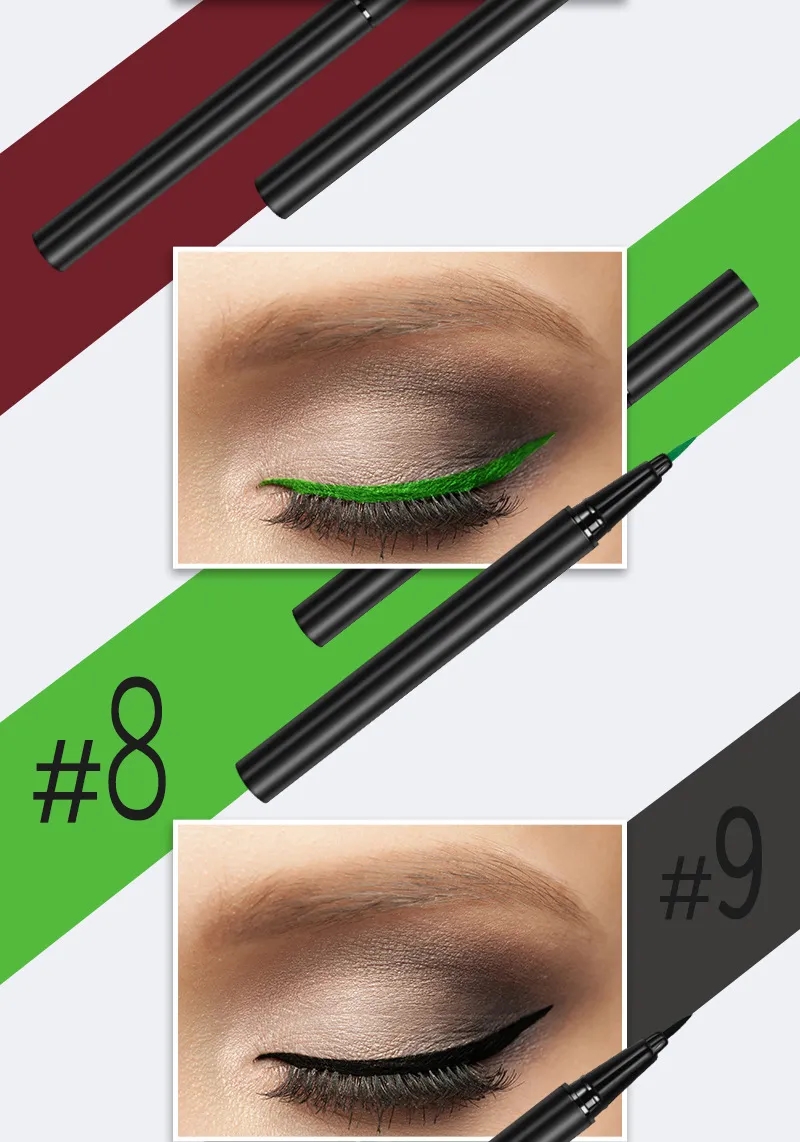 Professional Brush Tip Eyeliner Waterproof For Makeup Artists Salon Private Label 8