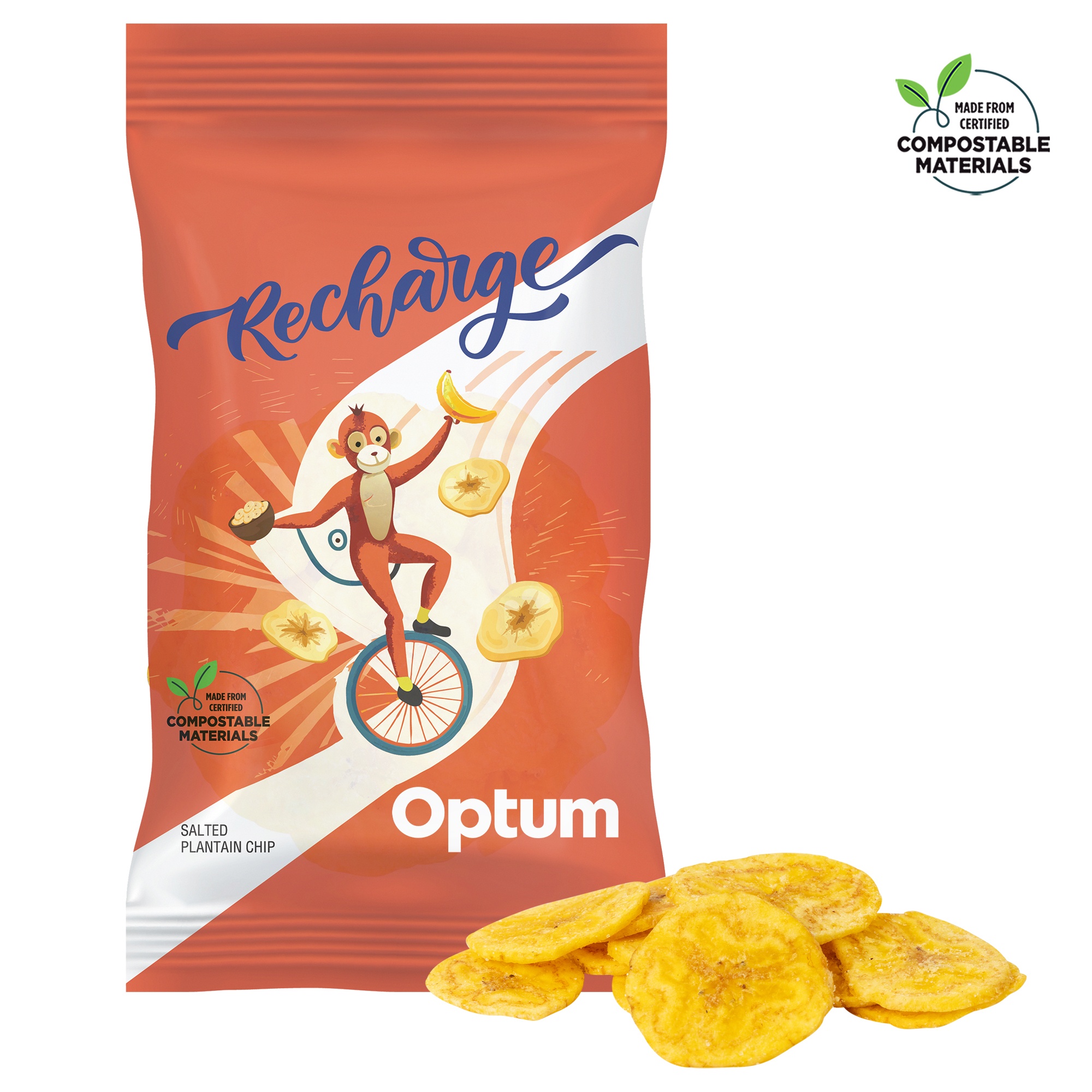 4 oz. ECO-Digibag™, Compostable &Full Color, Plantain Chips, Salted 3