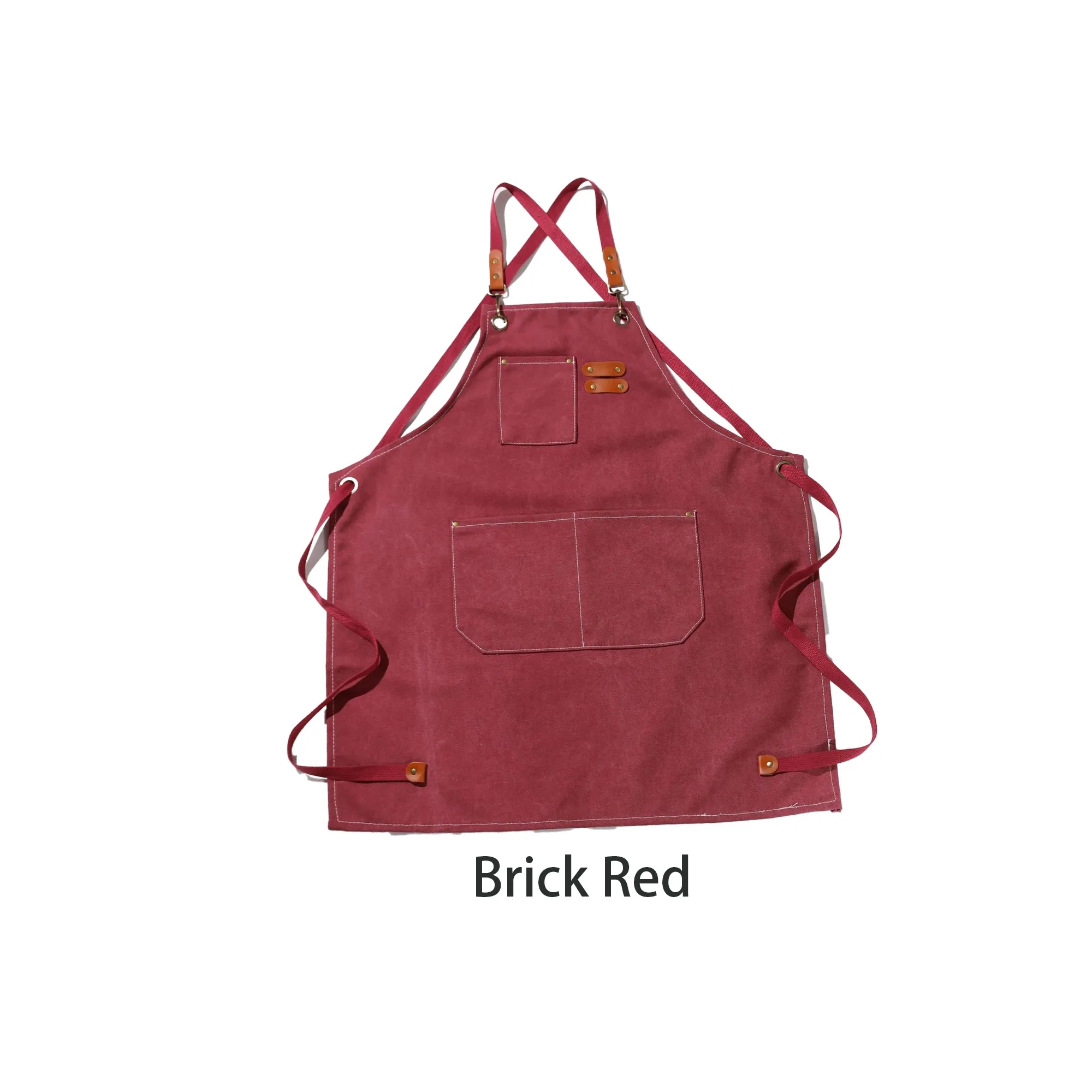 Durable Canvas Apron with Adjustable Straps and Pockets 5