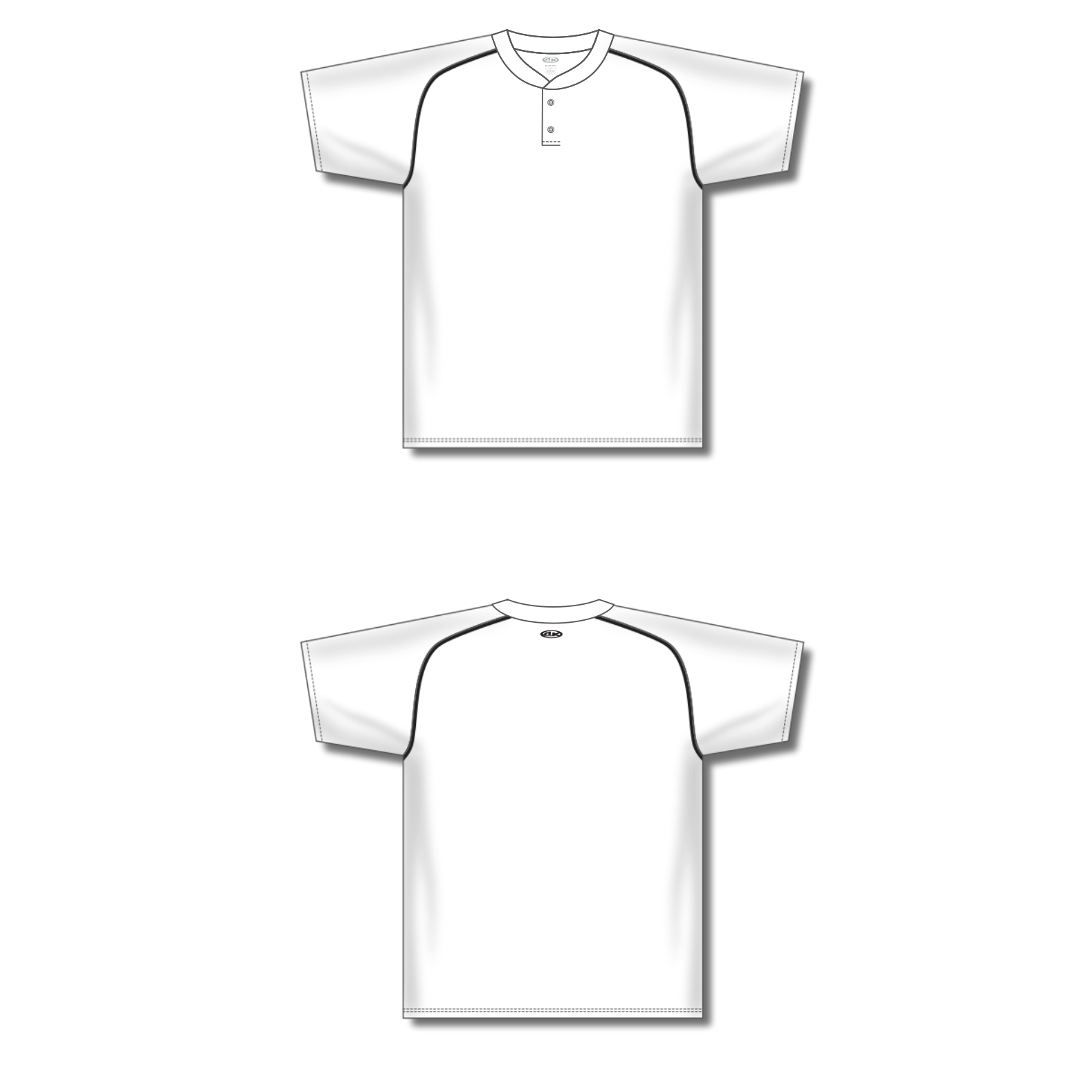 Two Button Baseball Jerseys BA1344-G01 35