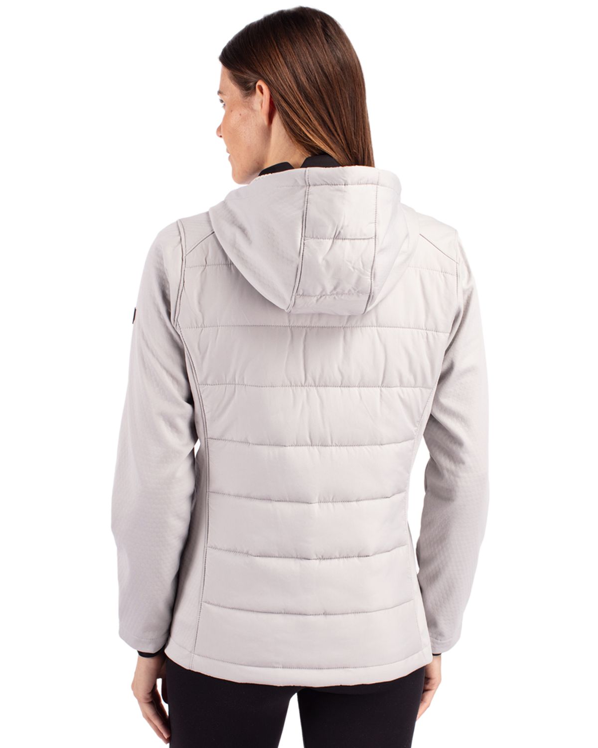 Cutter & Buck Evoke Recycled Honeycomb Fleece Womens Hybrid Full Zip Jacket 24