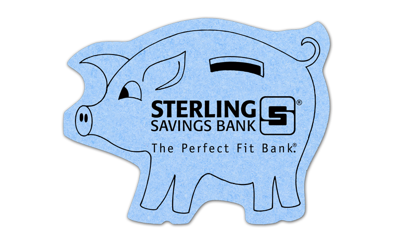 6" Piggy Bank Compressed Sponge