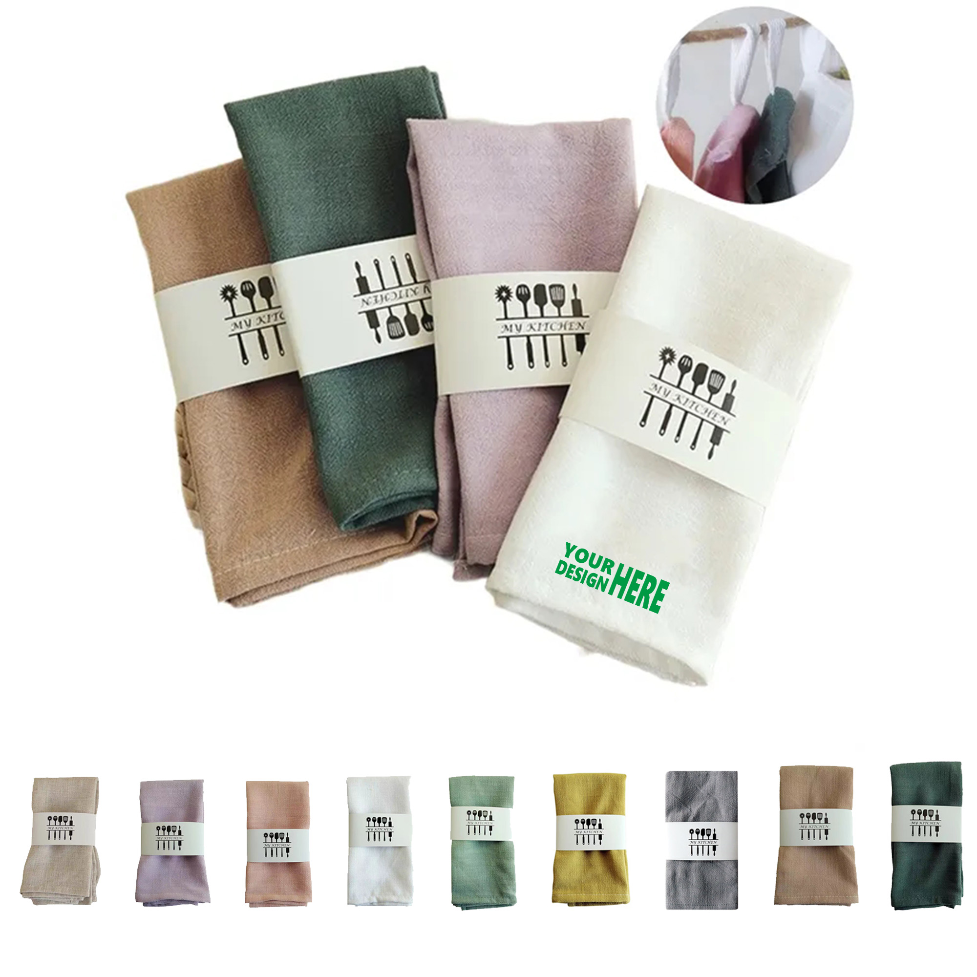 Custom Reusable Cotton Linen Napkins 1