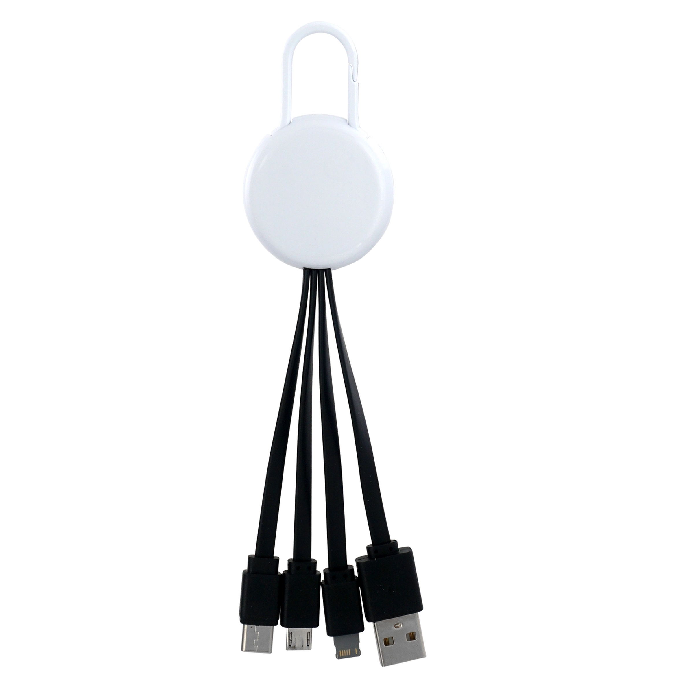 WHITE COLORFUL CLIP 3 IN 1 CHARGING CABLE 3