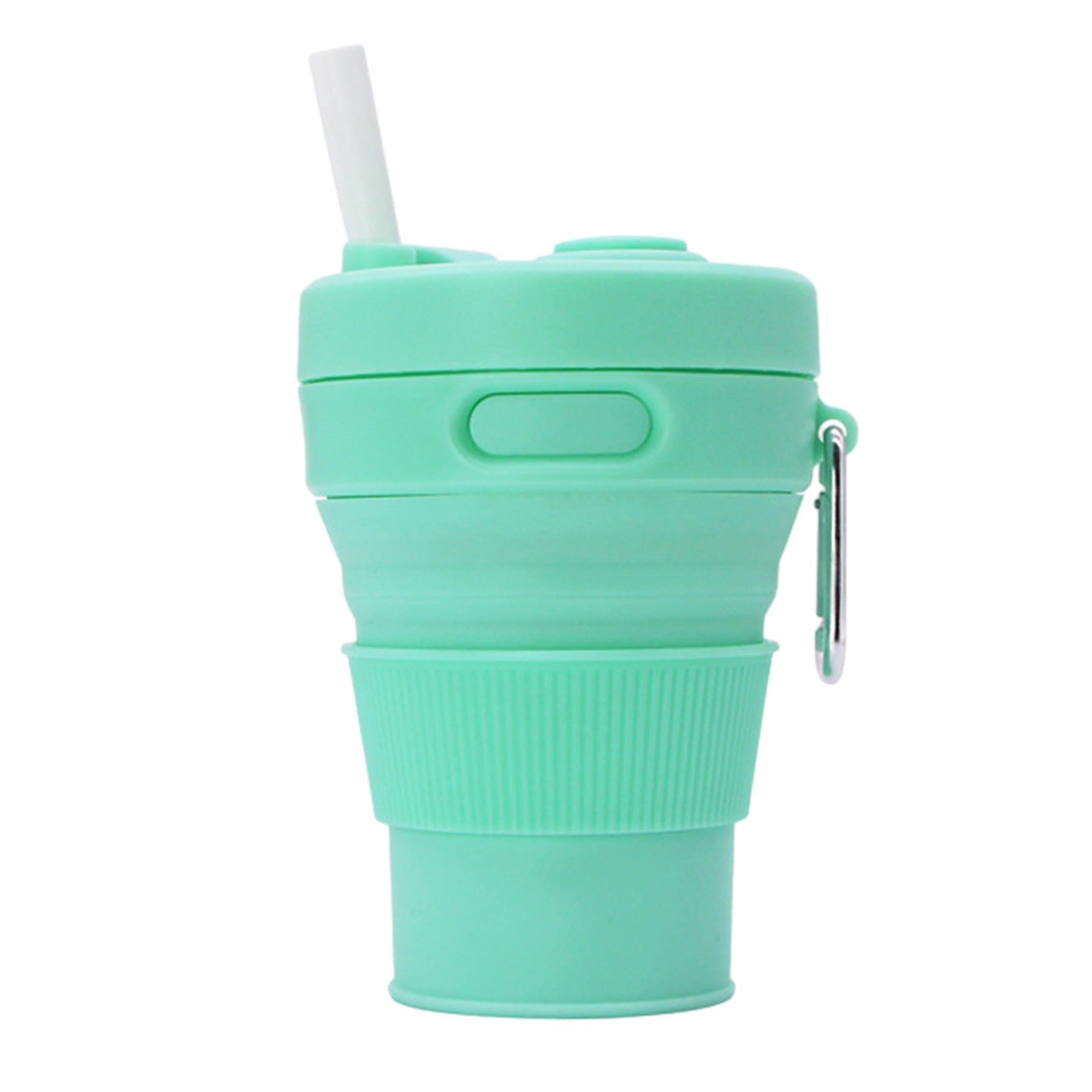 15.2Oz Silicone Folding Water Bottle W/ Straw 6