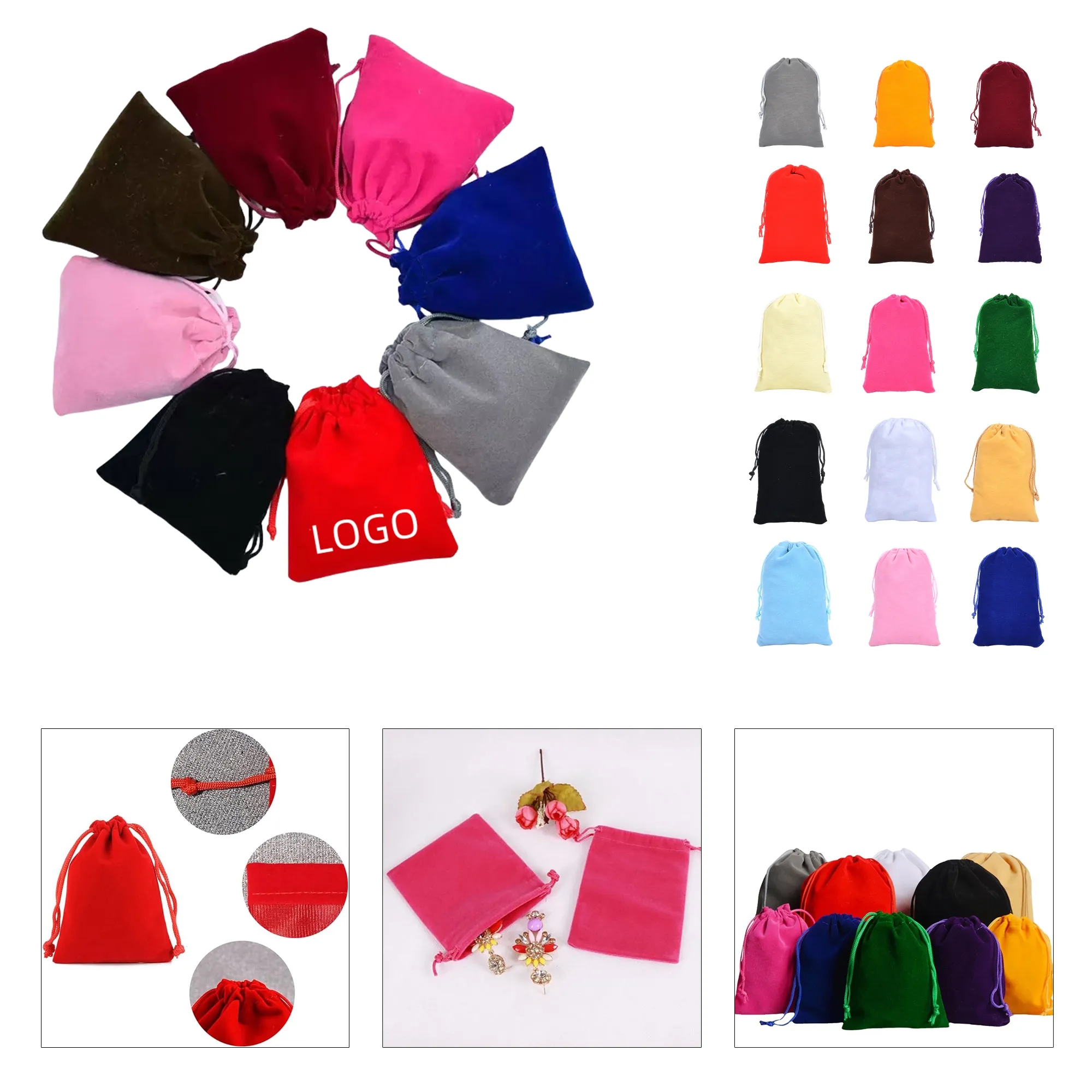 Velvet Drawstring Bags For Gift 9