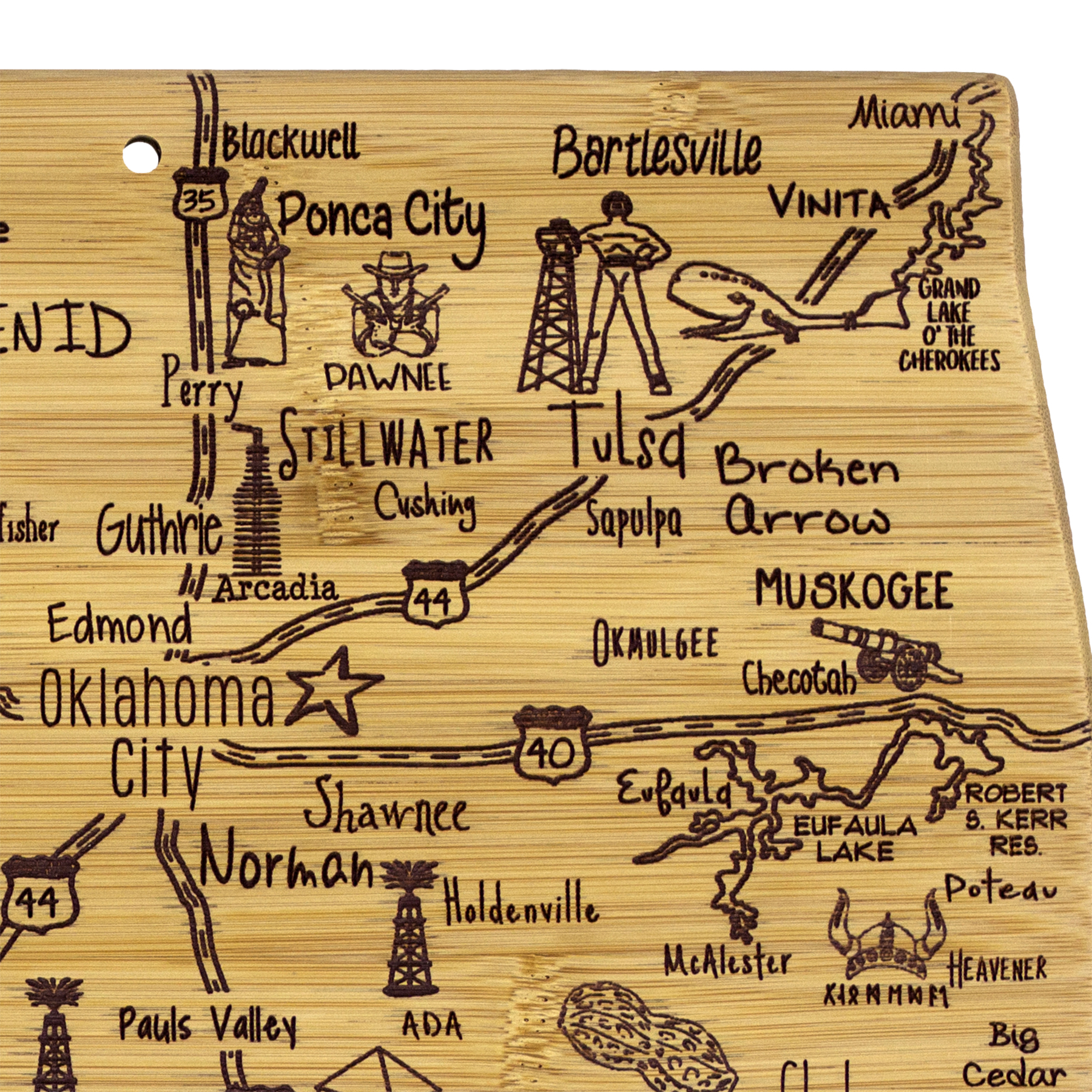 Destination Oklahoma Cutting & Serving Board 3