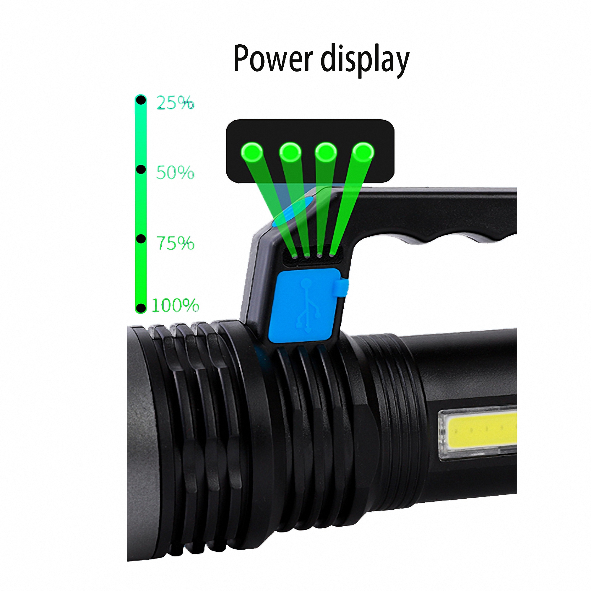 Rechargeable Handheld LED Flashlight 2