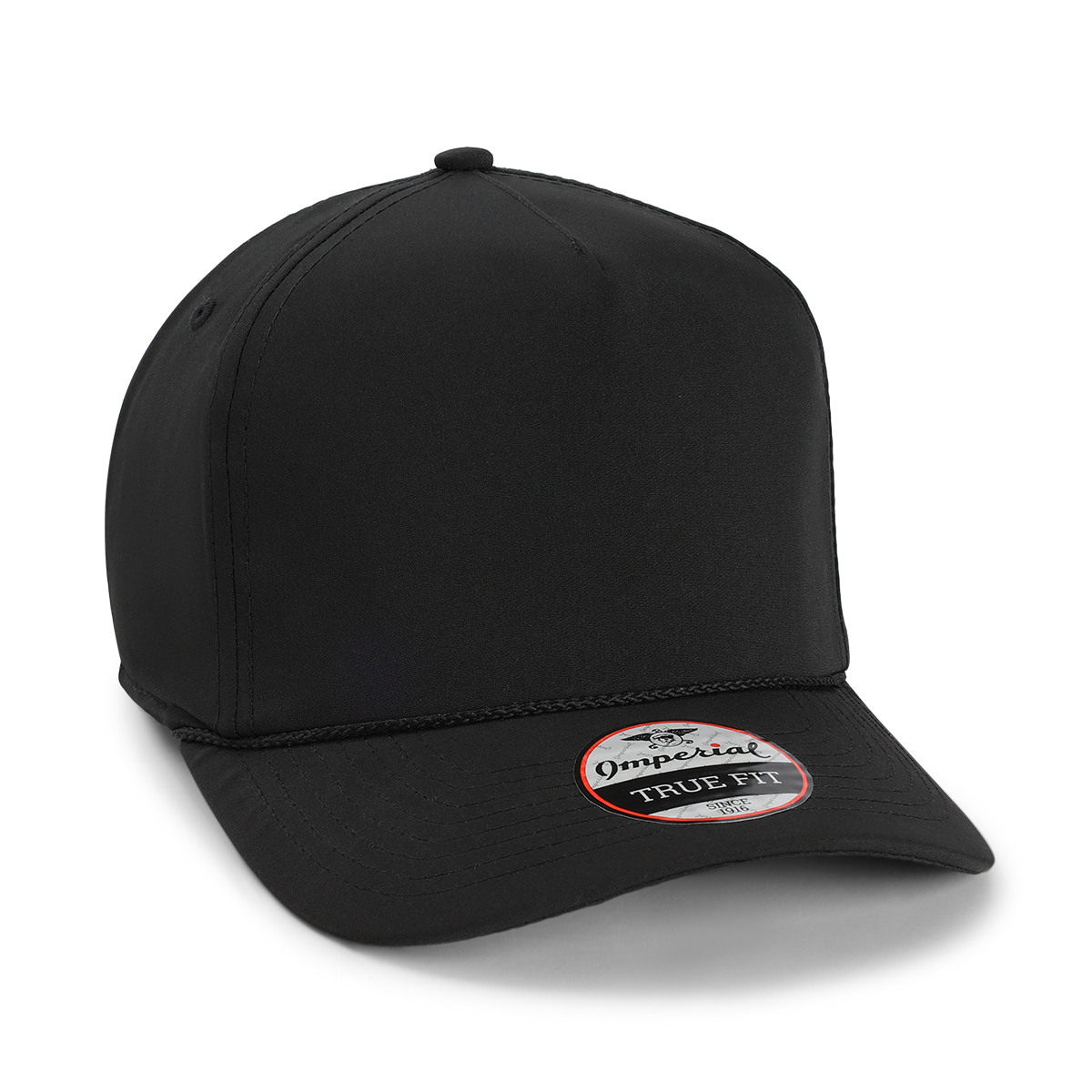 Imperial 5054 5-Panel Wrightson Performance Rope Cap w/ Leatherette Patches or Embroidery 16
