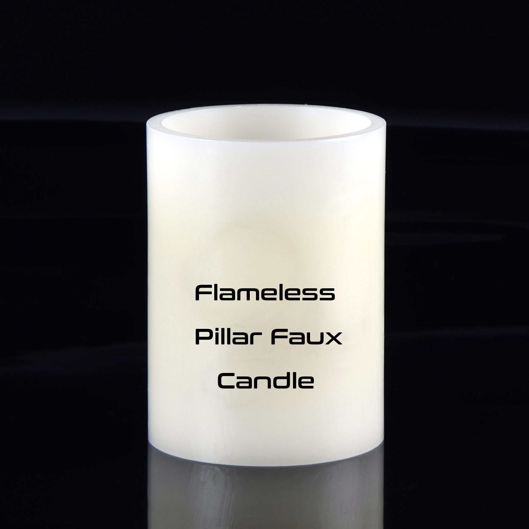 4" x 3" Flameless Pillar Faux Candle 1