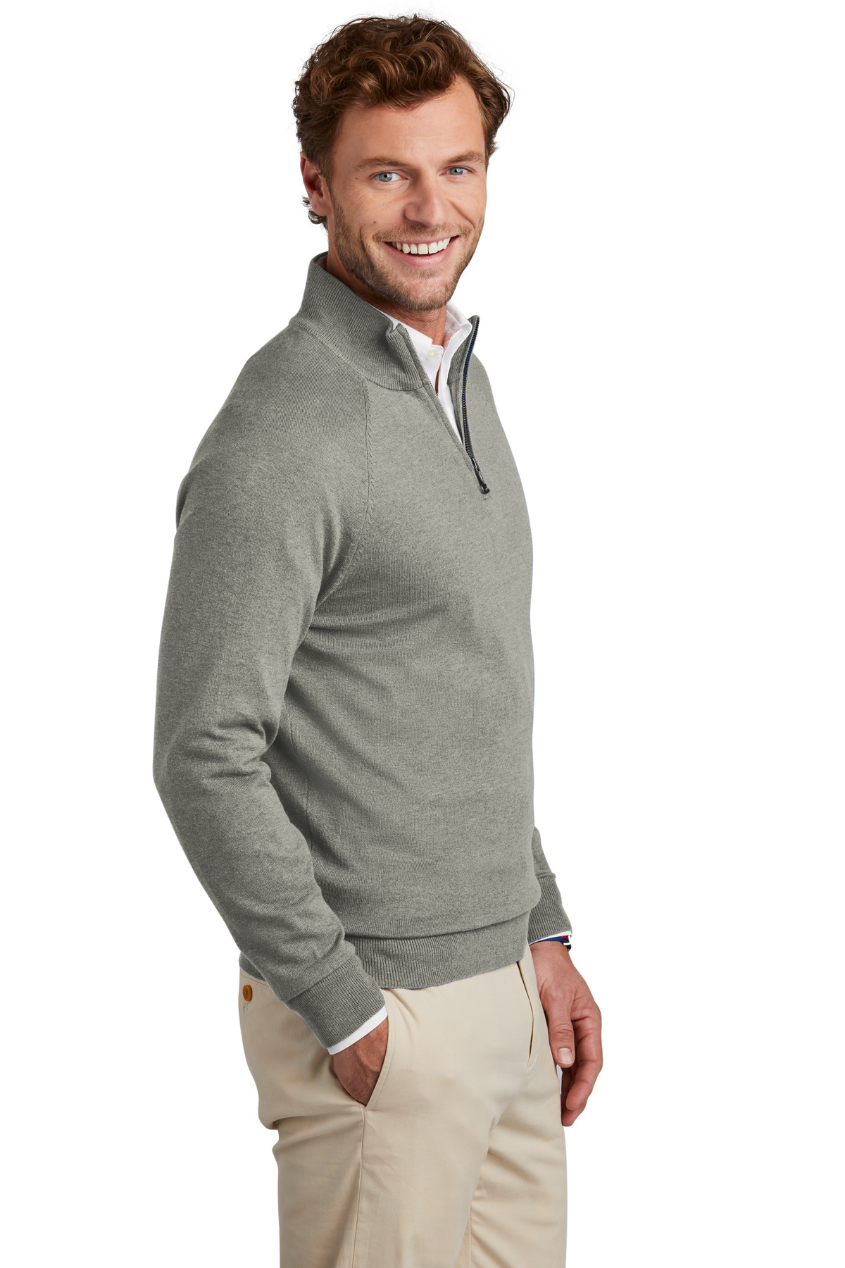 Brooks Brothers Cotton Stretch 1/4-Zip Sweater BB18402 21