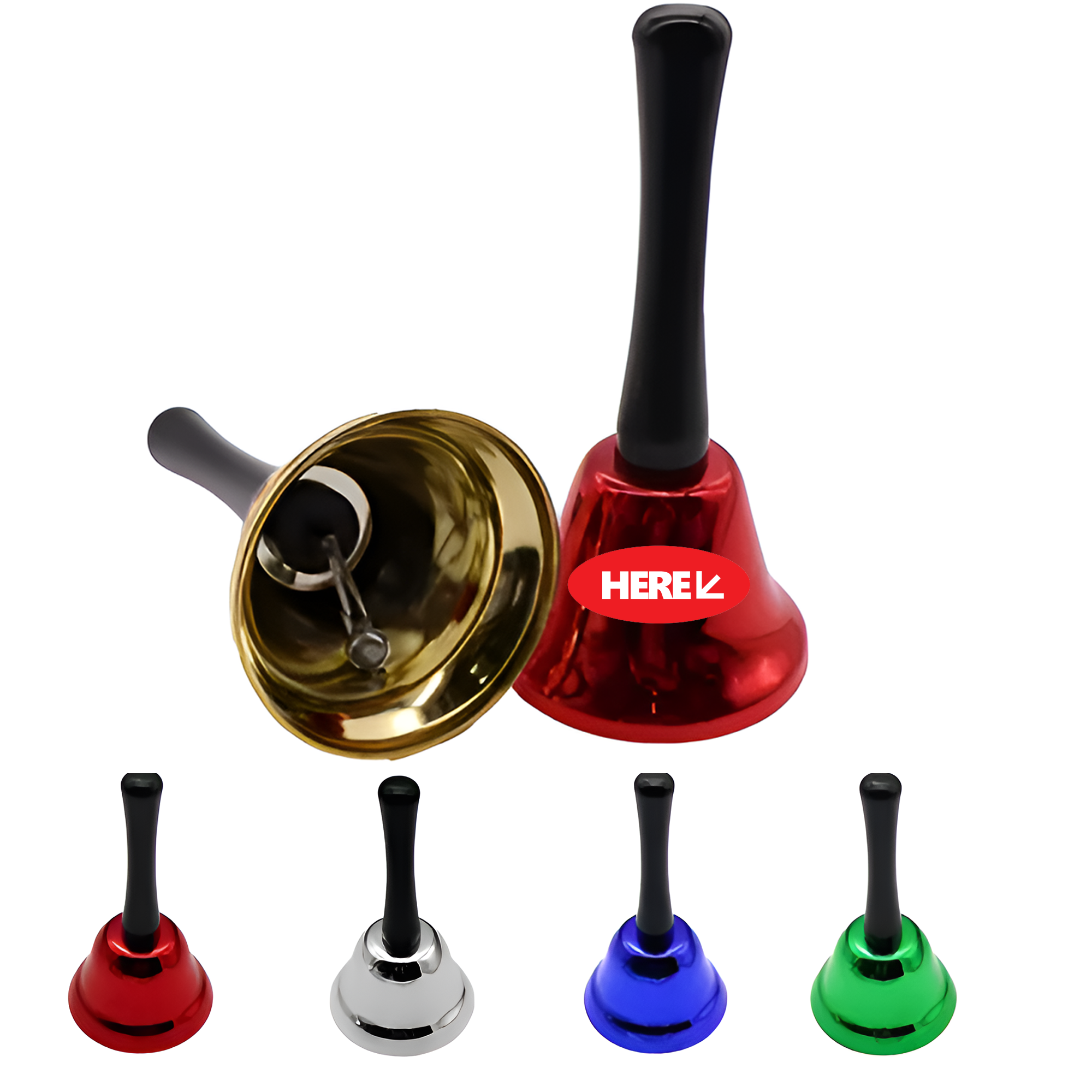 Christmas Metal Hand Shake Bell Dinner Handbell 3