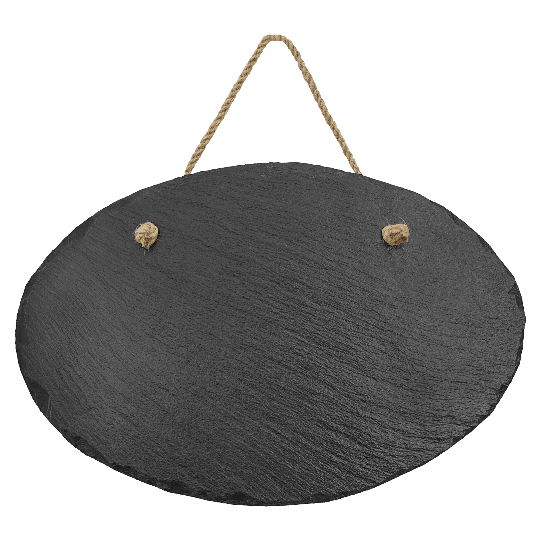 11 3/4" x 7 3/4" Oval Slate Decor with Hanger String 3