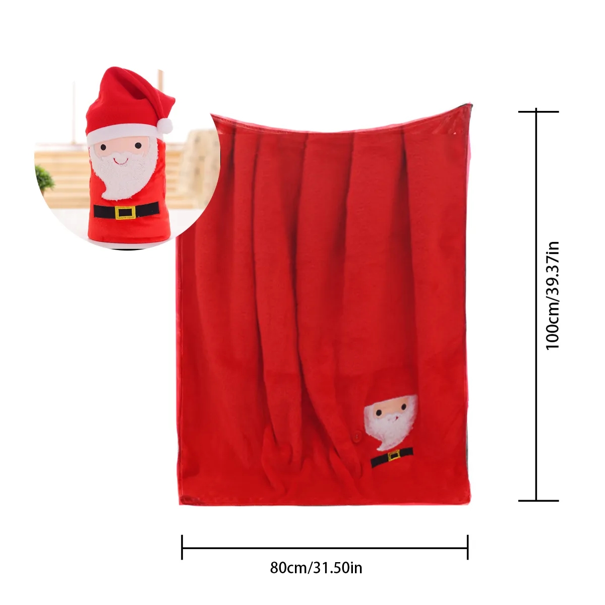 Double Sided Fleece Holiday Throw With Character Wrap 1