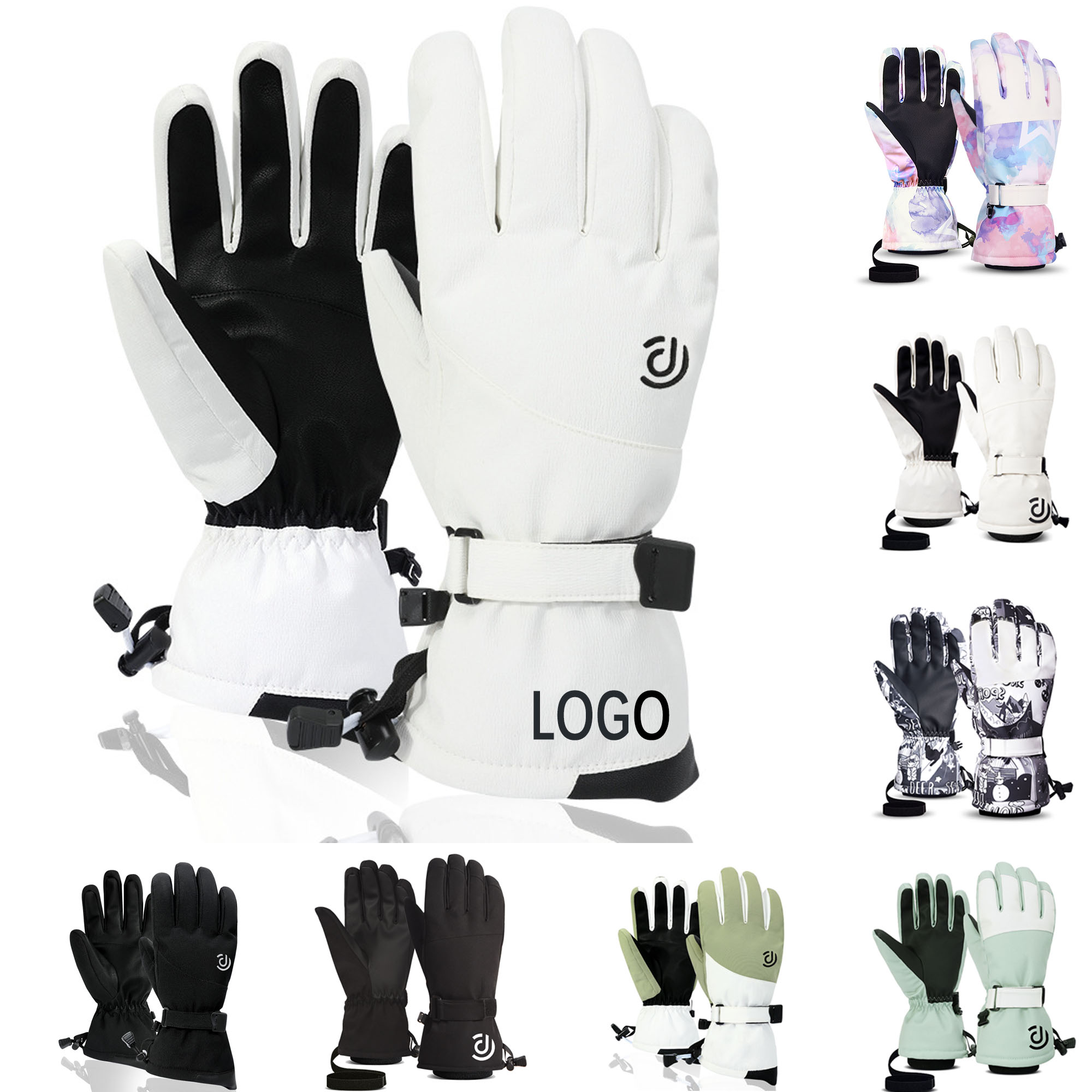 Adjustable Waterproof Ski Gloves Winter Protection 3