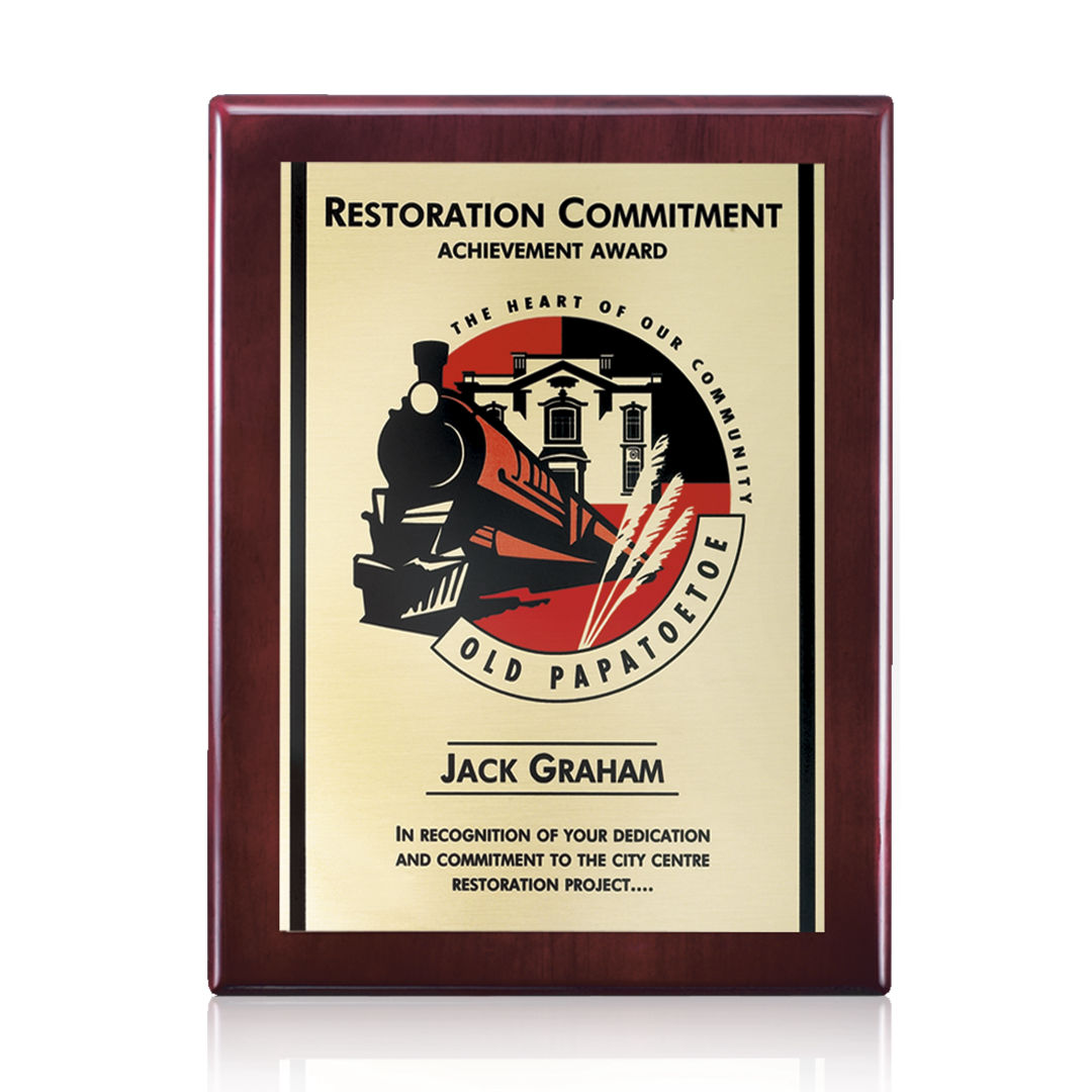 Oakleigh/AstroSub Plaque - Rosewood/Gold 6