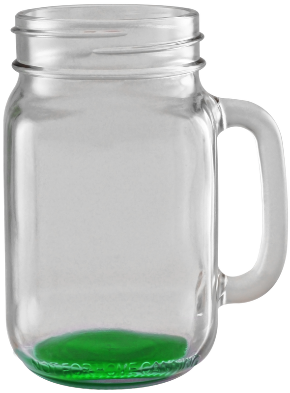 16 oz. Handled Jar - Deep Etched 18