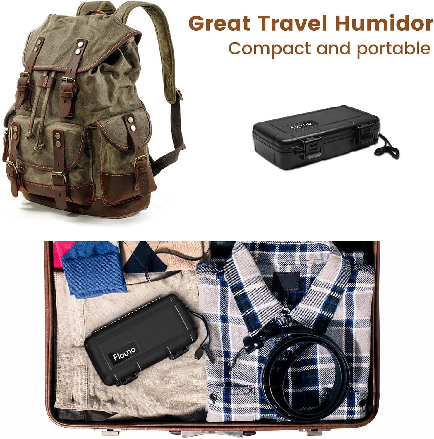 Luxury Personalized Cigar Humidor with Humidifier for Men Executive Client Gifts 2