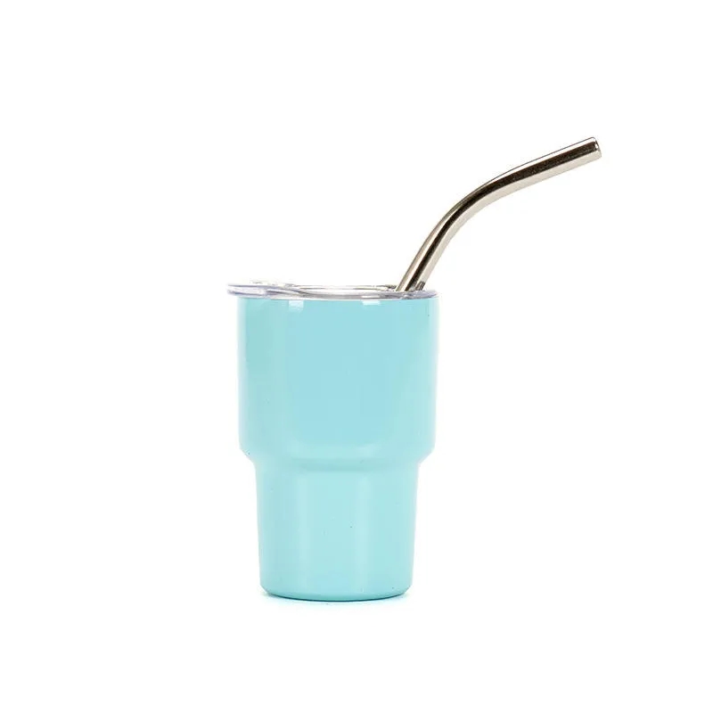 2oz Tumbler Shot Glass for Sublimationwith lids and straws 3