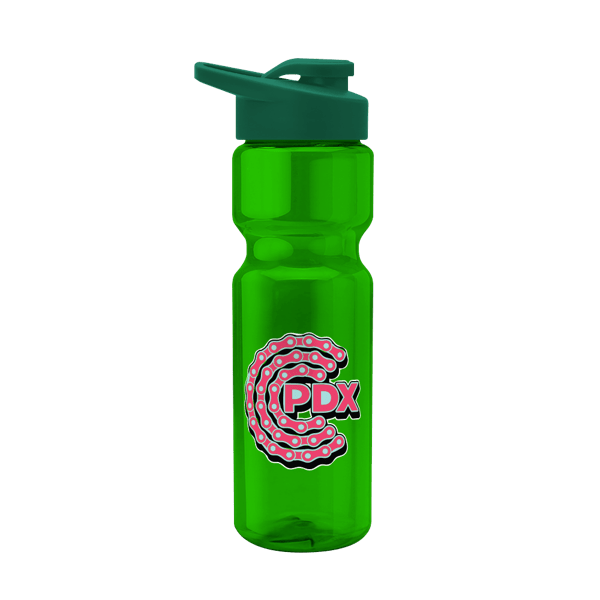 Blazer 28oz Transparent Bike Bottle w/Drink-thru Lid 1224