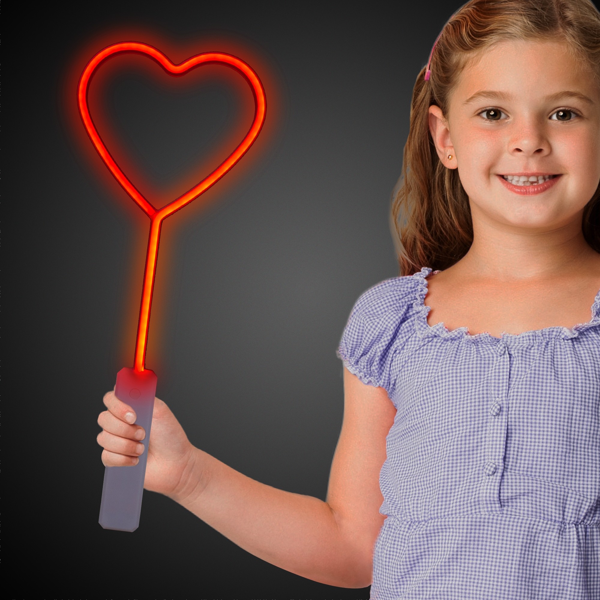 Red Heart Neon Wand