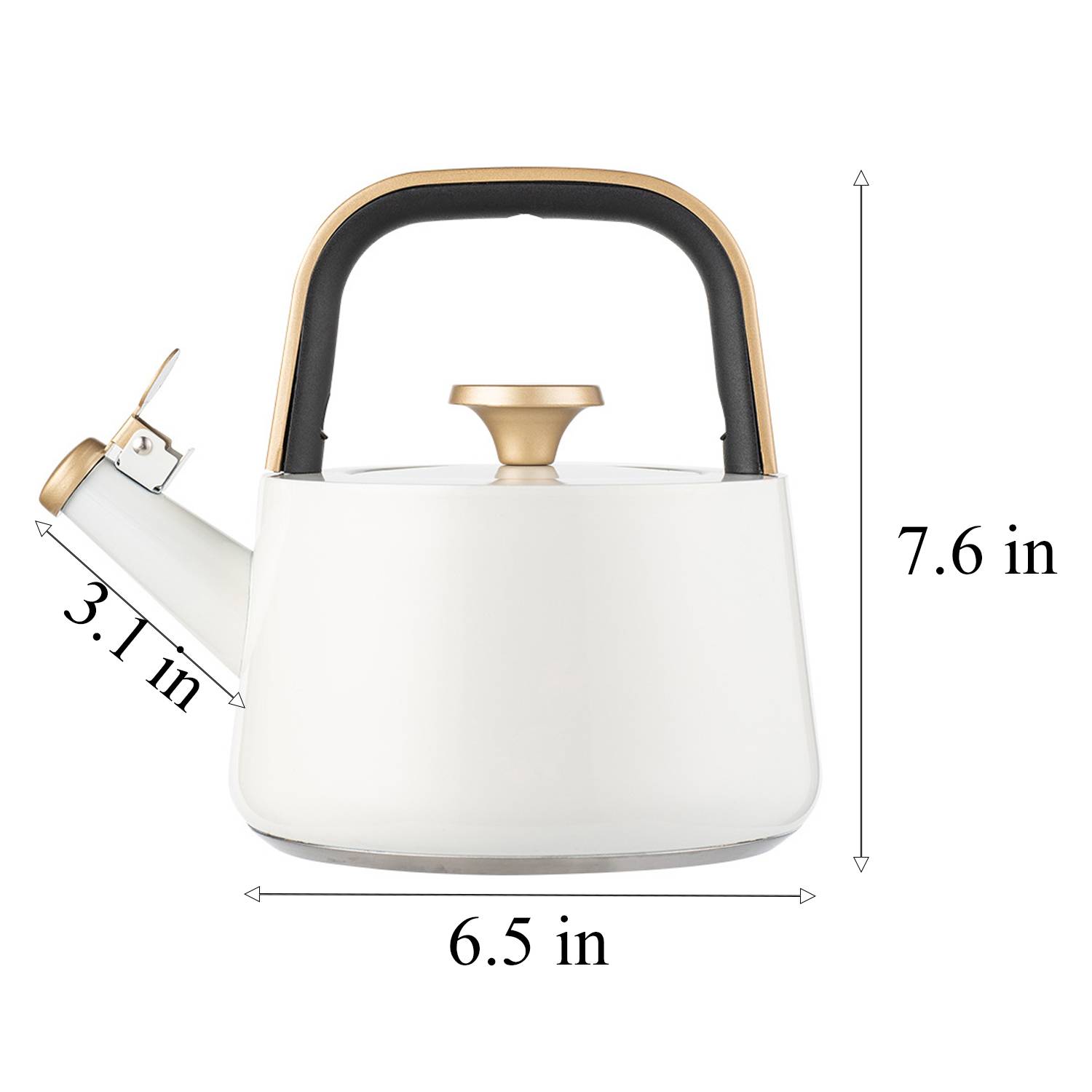 61oz Flat Bottom Stainless Steel Whistling Kettle 13