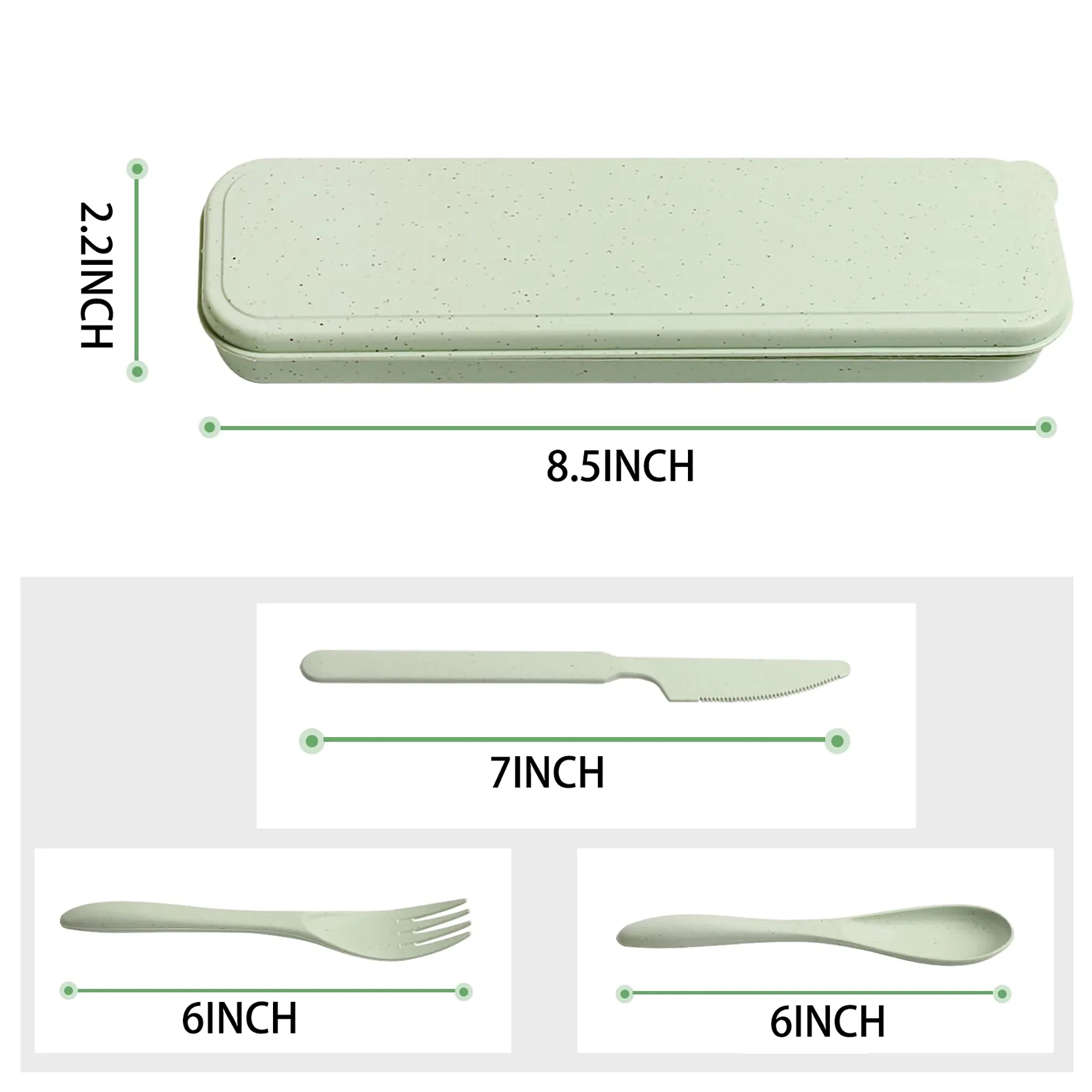 3 PCS Cutlery Portable Reusable Flatware Set 7