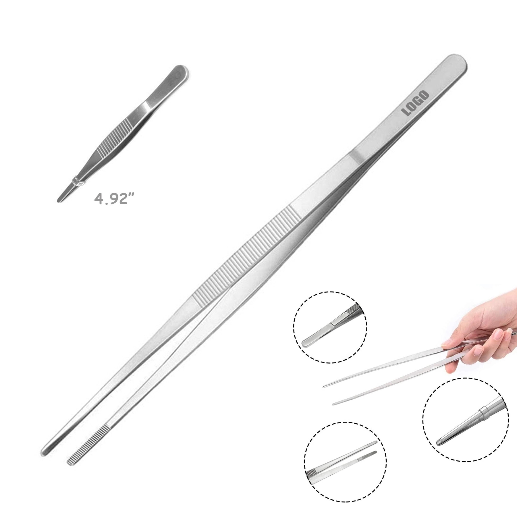 4.92 Inch Straight Tweezers 4