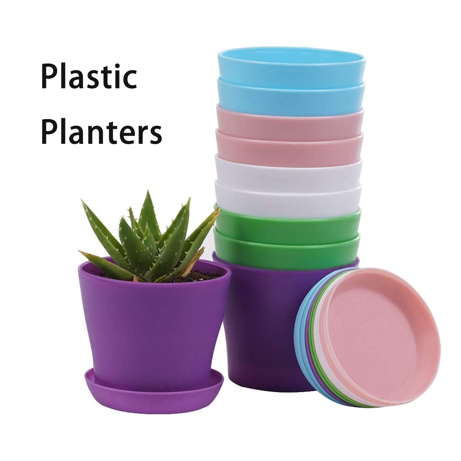 Plastic Planters Indoor Flower Plant Pot 2
