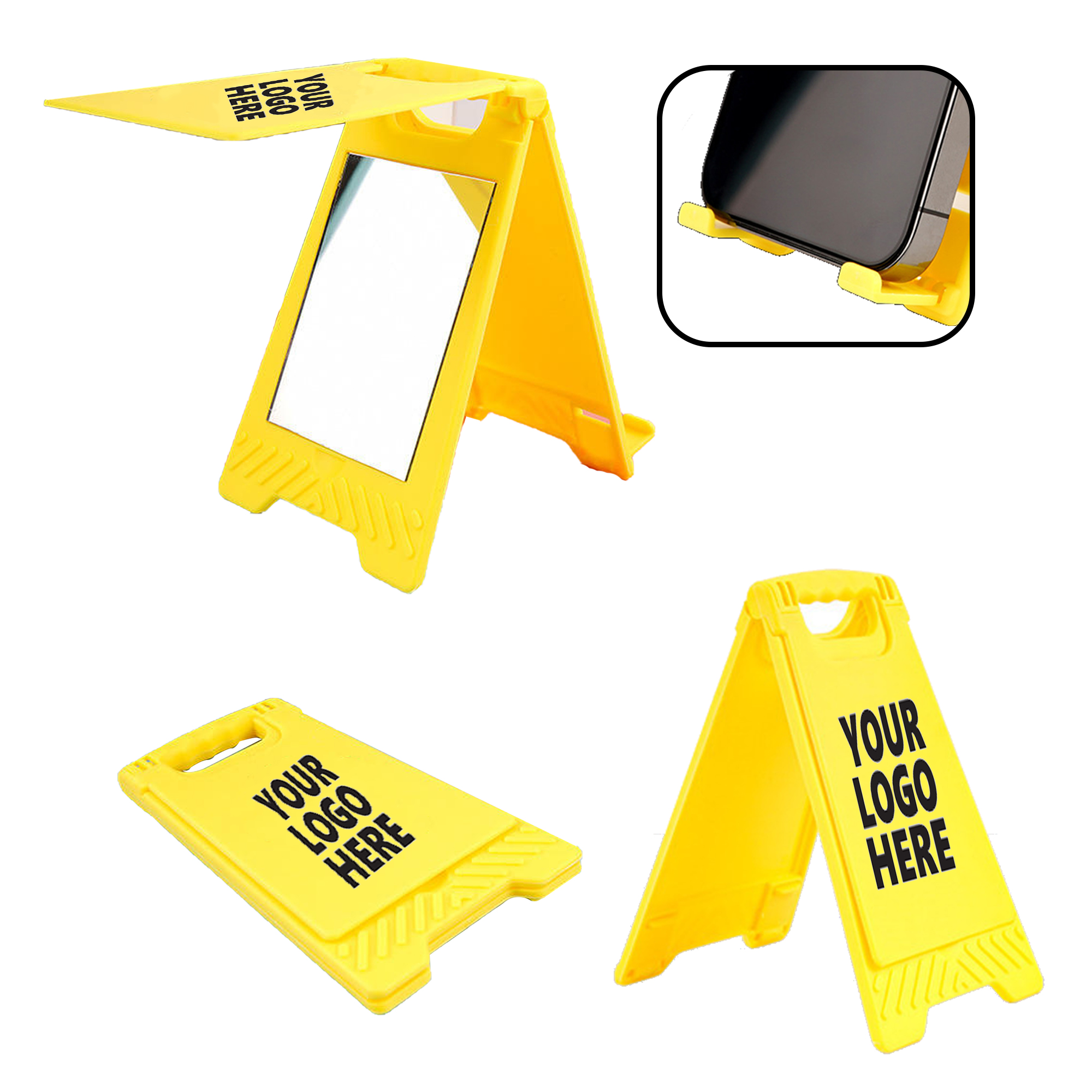 MOQ 50 PCS Custom Logo Mirror Phone Stand 1
