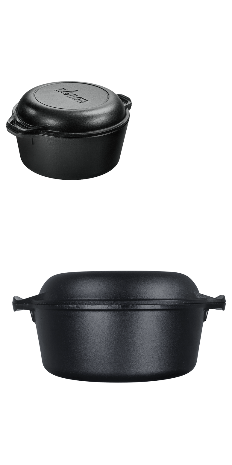 Lodge® 5 Qt Cast Iron Double Dutch Oven 8