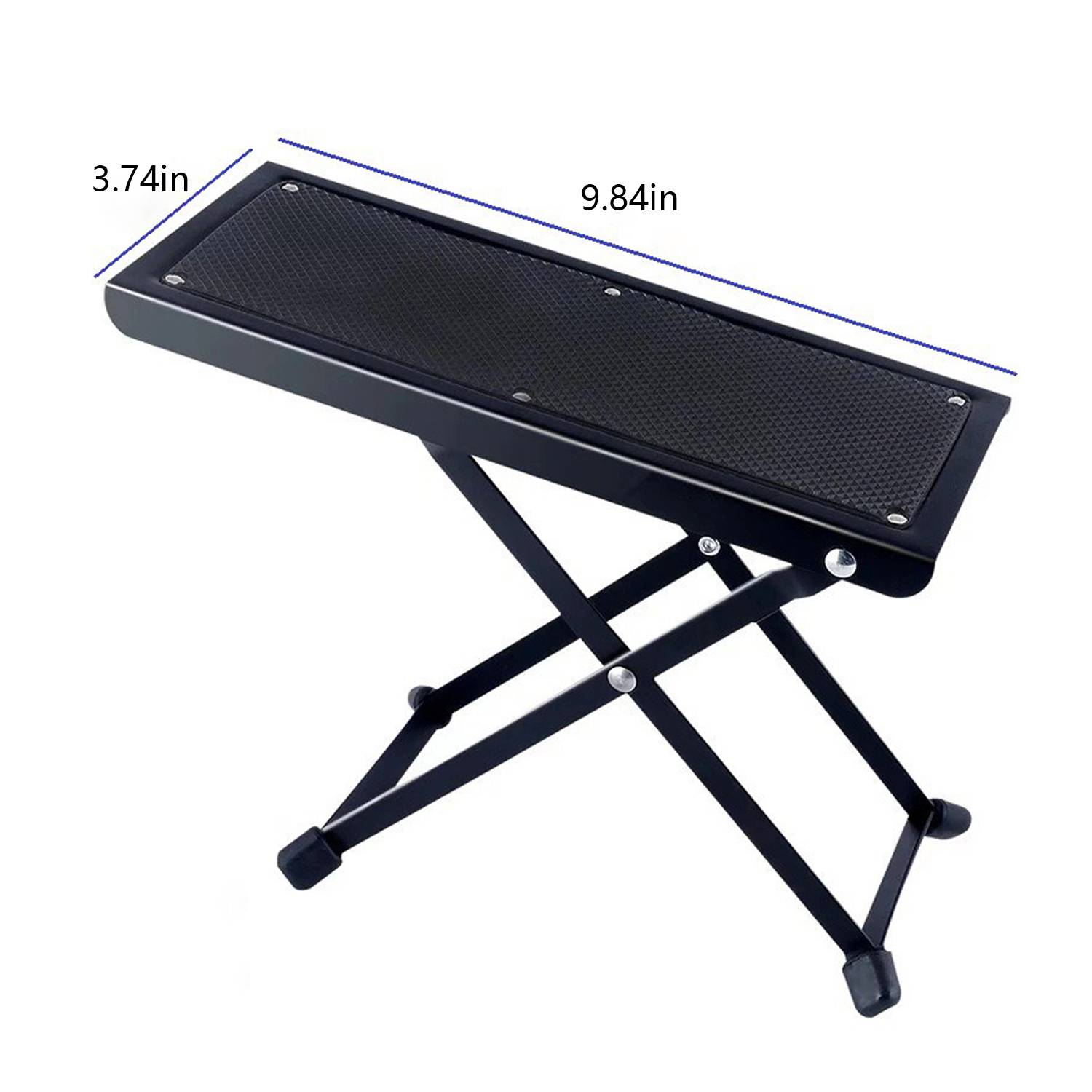 Folding Portable Metal 4-Position Height Guitar Foot Stool 5