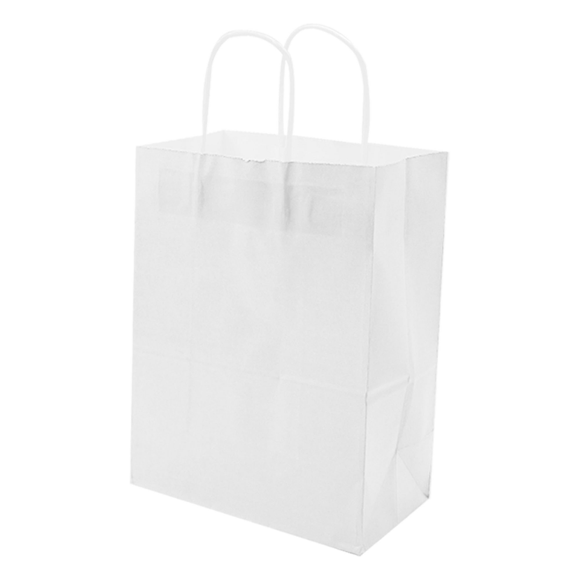 Natural Kraft Paper Shopper Tote Bag(6" W x 8" H x 3" D) 10