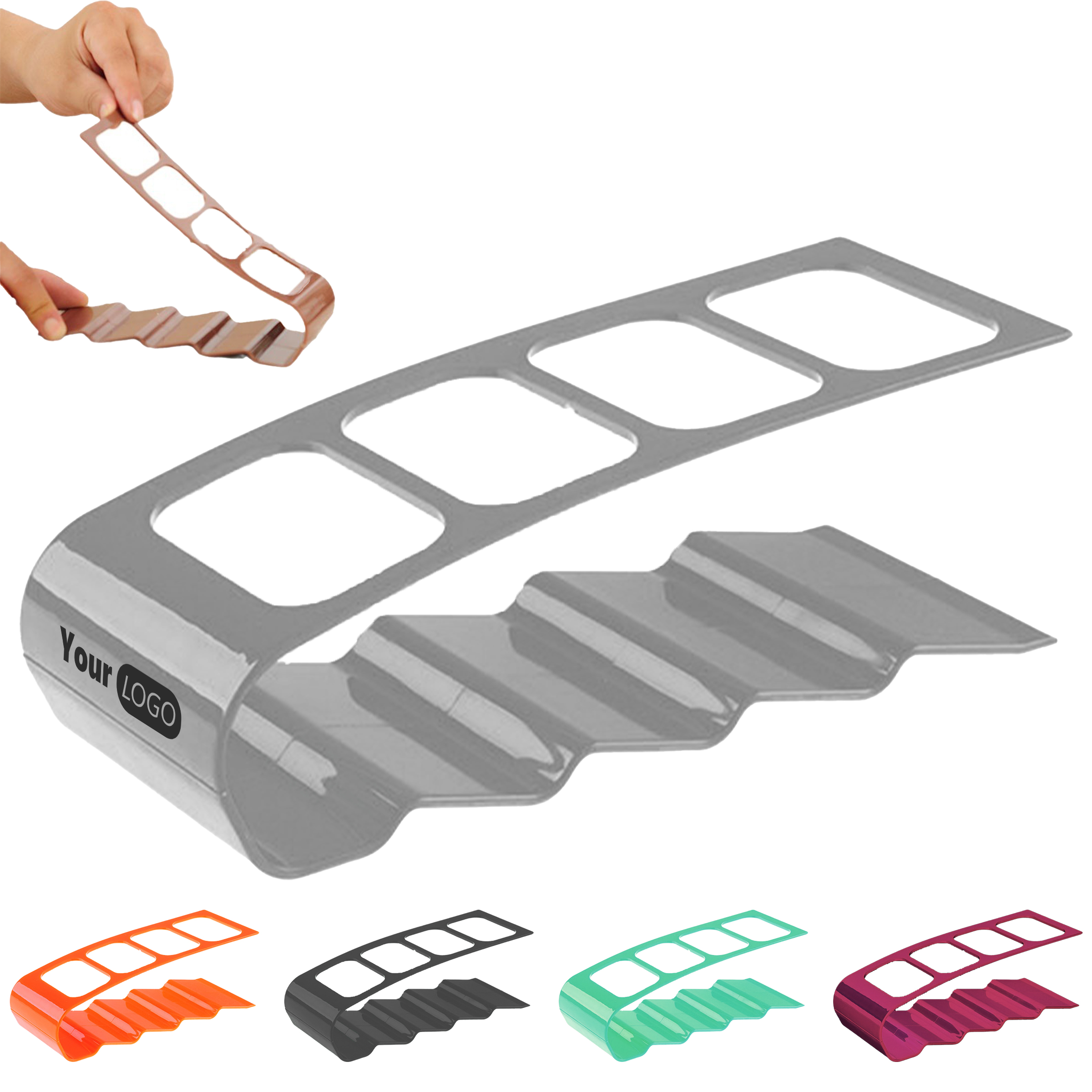 Plastic Elegant Four-Grid Storage Rack 1