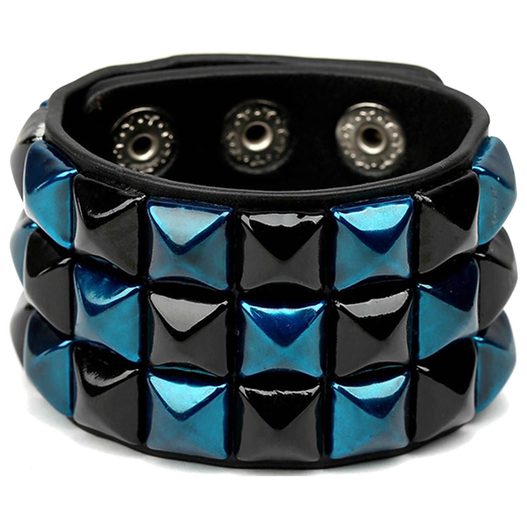 PU Multi-color square nail bracelet 8