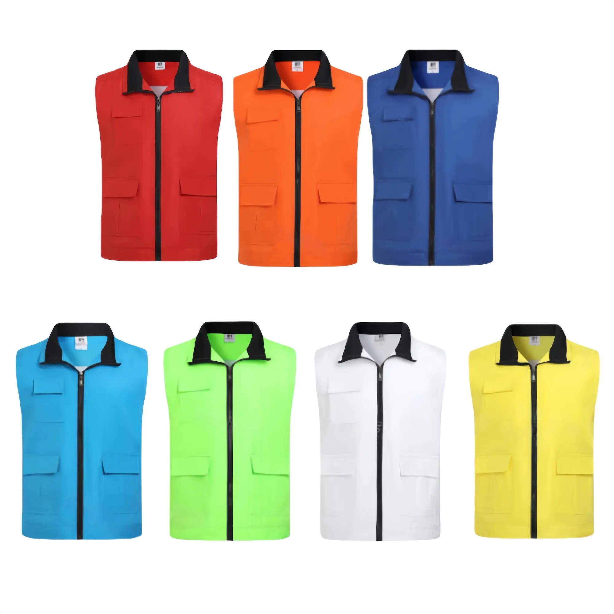 Event Staff Volunteer Vest With 3 Pockets High Visibility 3
